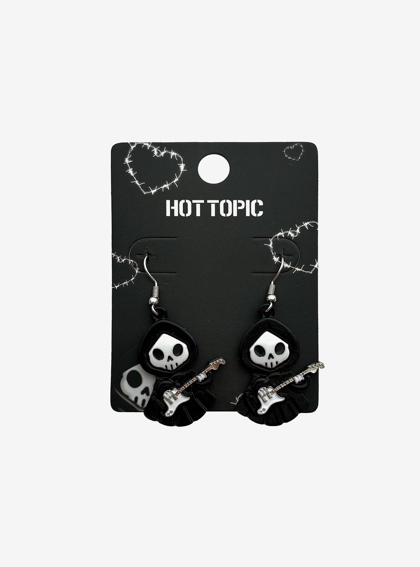 Rock Star Grim Reaper Drop Earrings, , hi-res