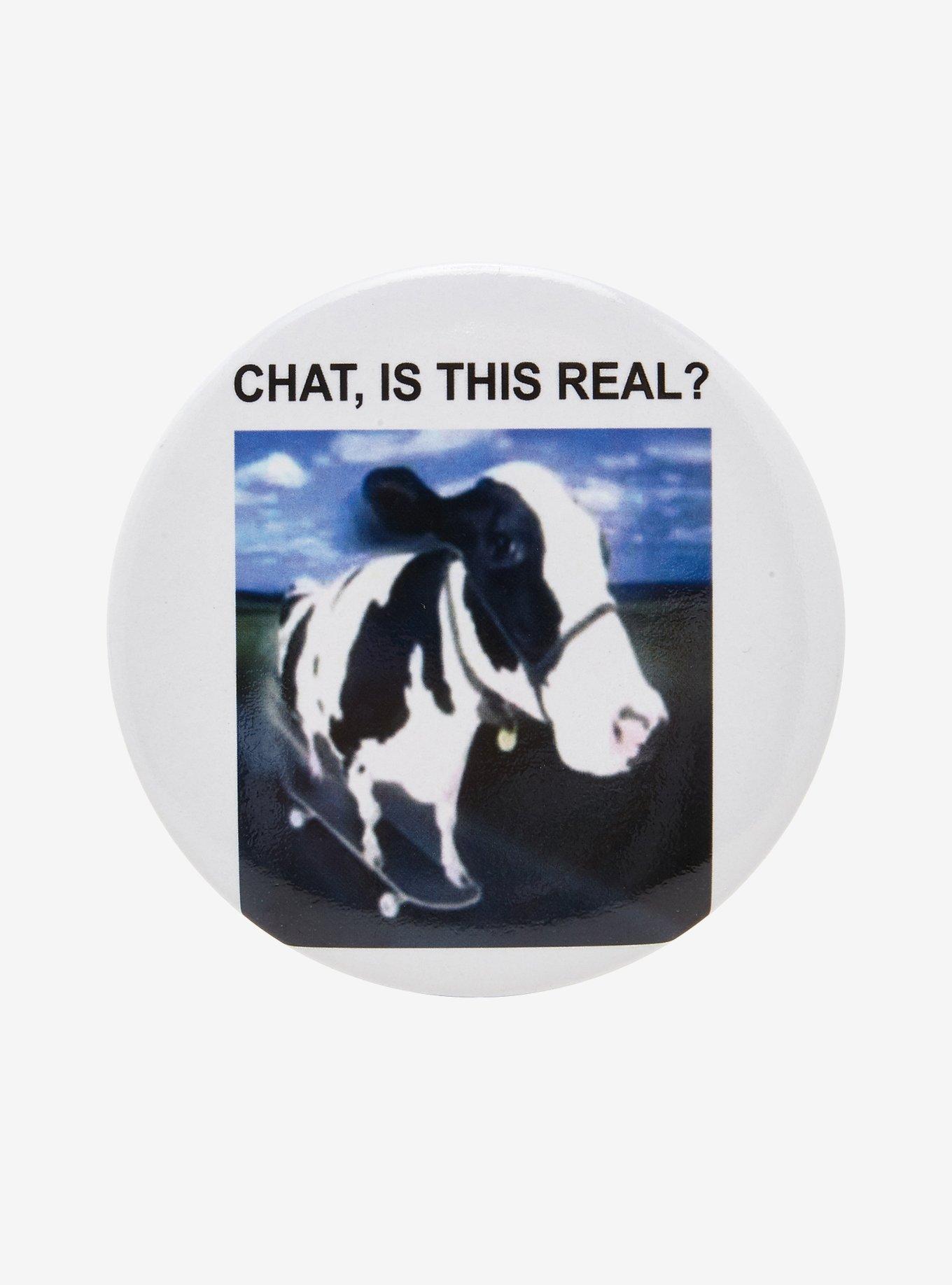 Is This Real Cow 3 Inch Button By Got Funny?, , hi-res