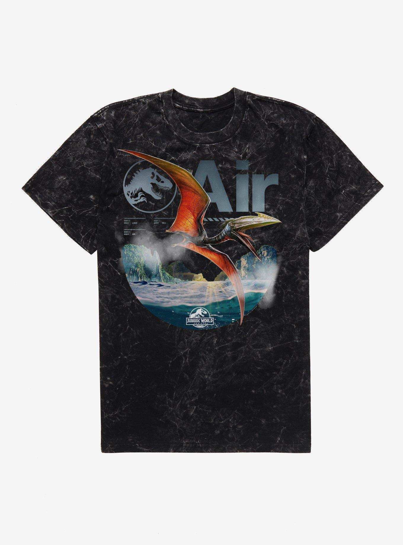 Jurassic World Rebirth Air Quetzalcoatlus Mineral Wash T-Shirt, BLACK MINERAL WASH, hi-res