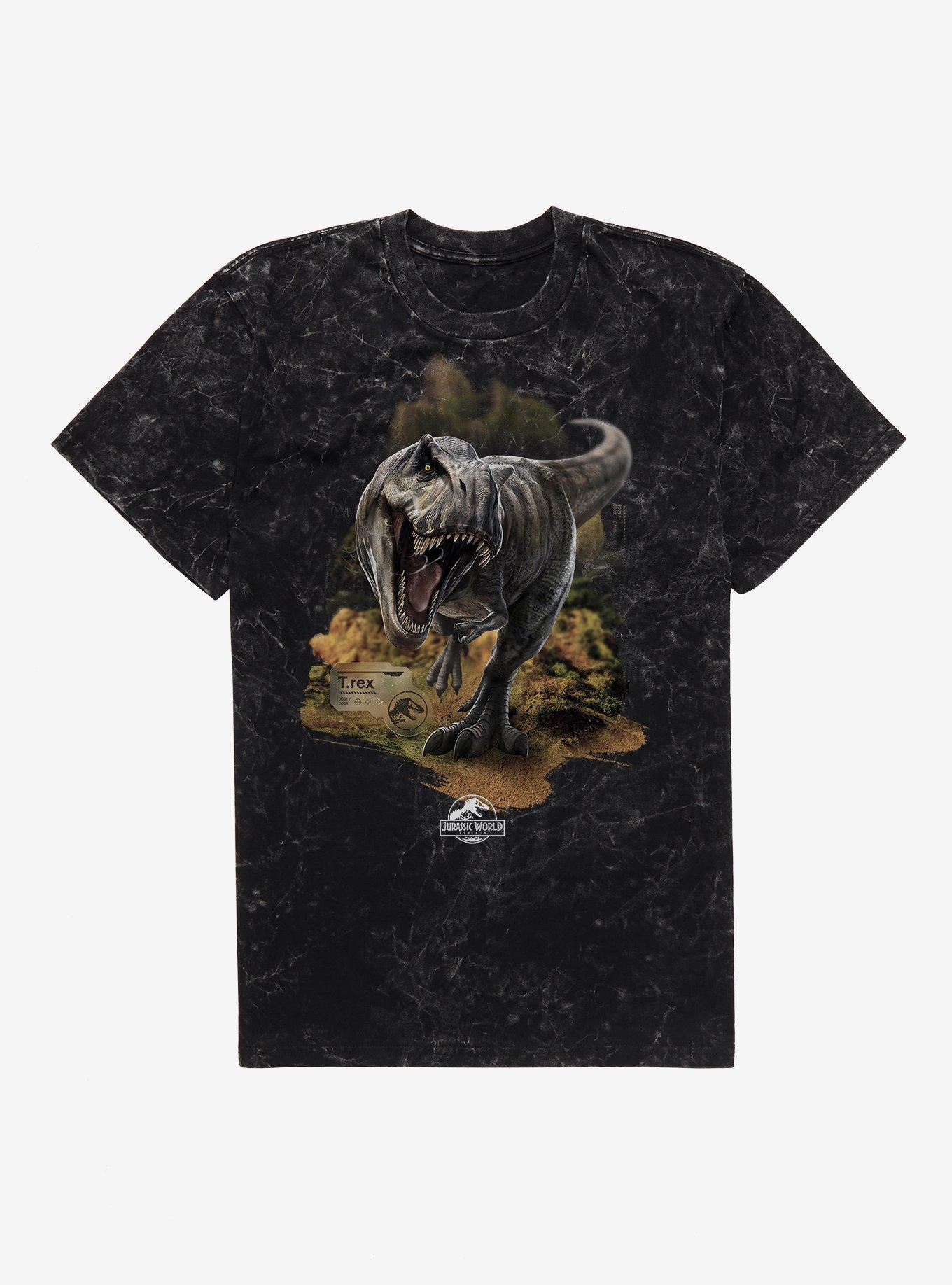 Jurassick World Rebirth T.Rex Mineral Wash T-Shirt, BLACK MINERAL WASH, hi-res