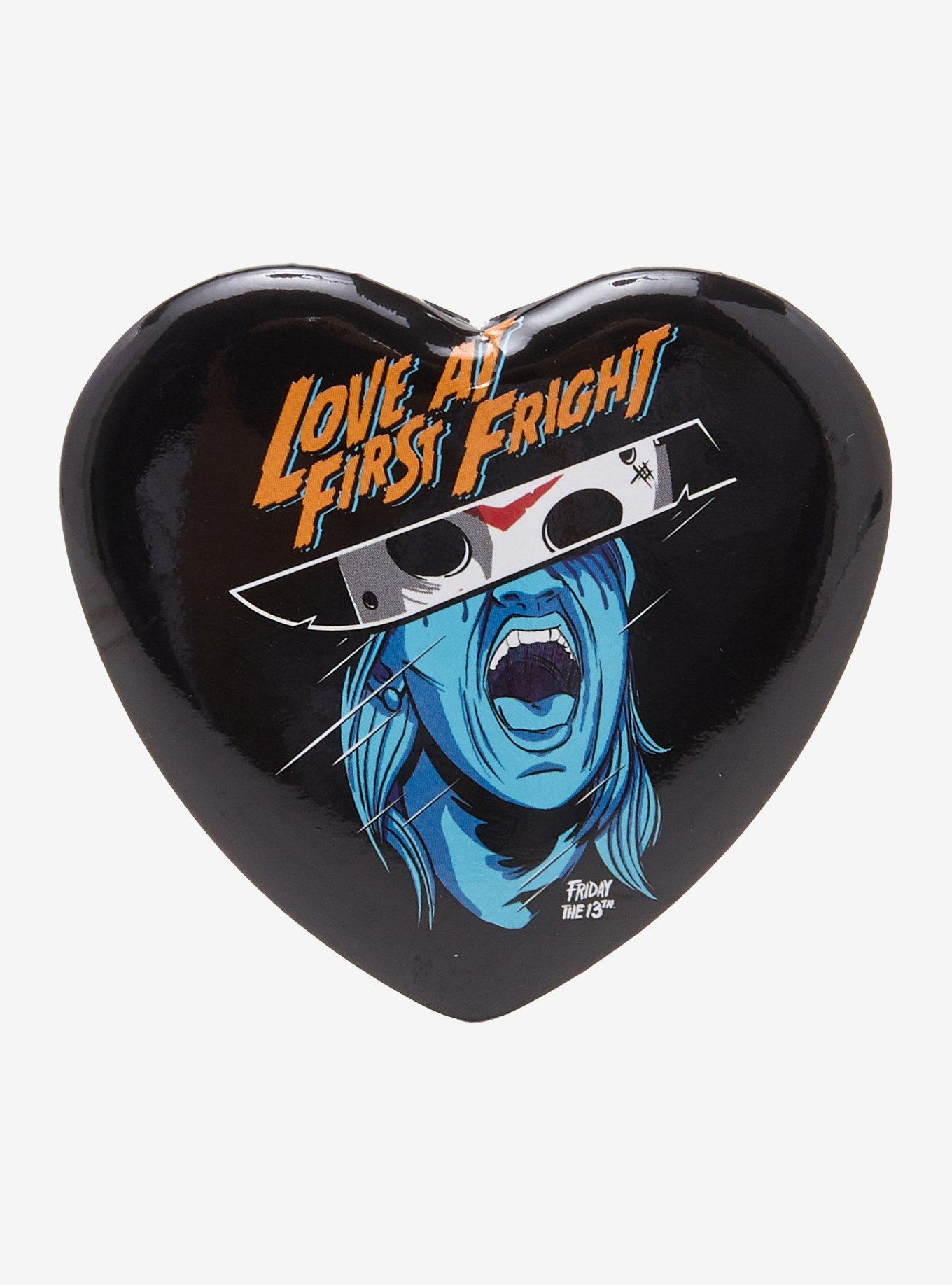 Friday The 13th Heart Button, , hi-res