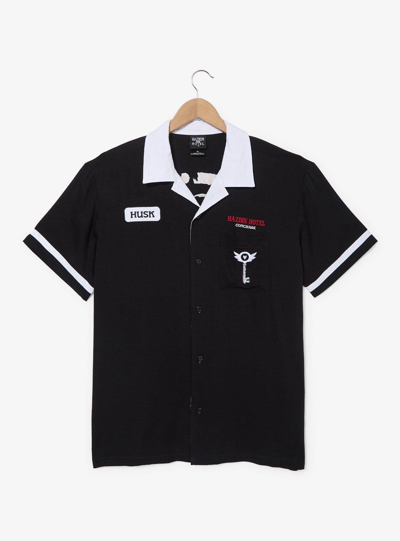 Hazbin Hotel Husk Concierge Woven T-Shirt — BoxLunch Exclusive, , hi-res