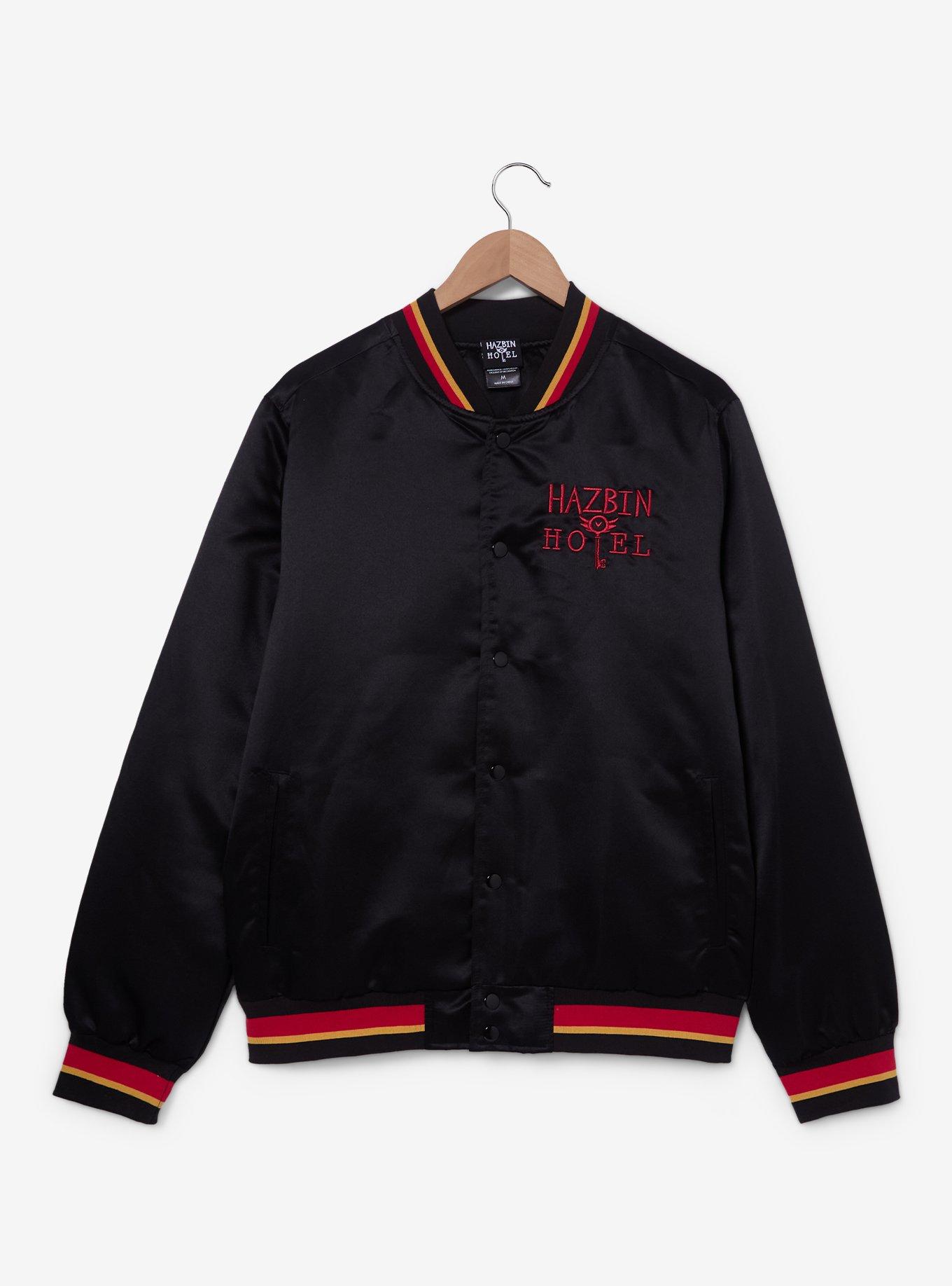 Hazbin Hotel Title Bomber Jacket — BoxLunch Exclusive, , hi-res