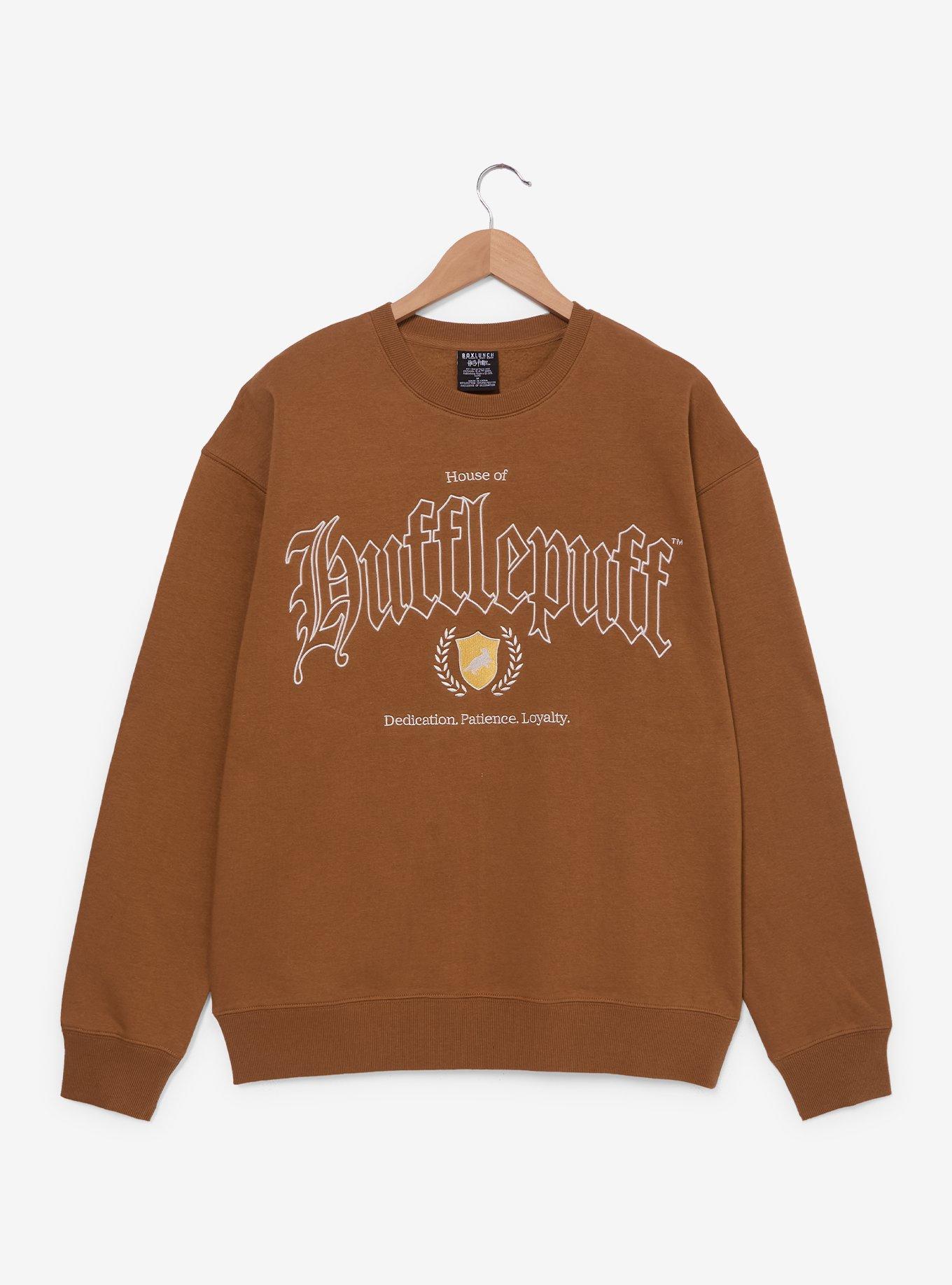 Harry Potter Hufflepuff Script Crewneck - BoxLunch Exclusive, , hi-res