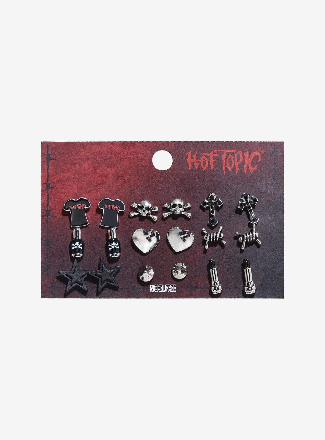 Old Hot Topic Stud Earring Set, , hi-res