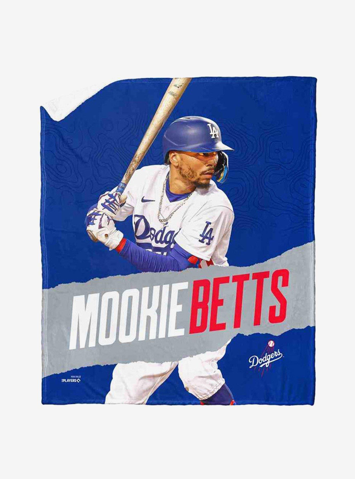 MLB Los Angeles Dodgers Mookie Betts Silk Touch Sherpa Throw Blanket, , hi-res