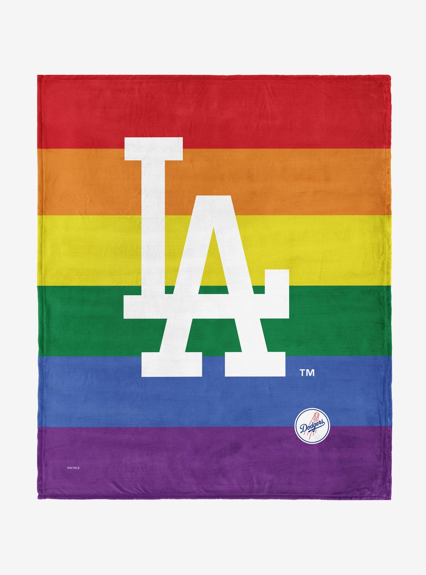 MLB Los Angeles Dodgers Pride Series Silk Touch Throw Blanket, , hi-res