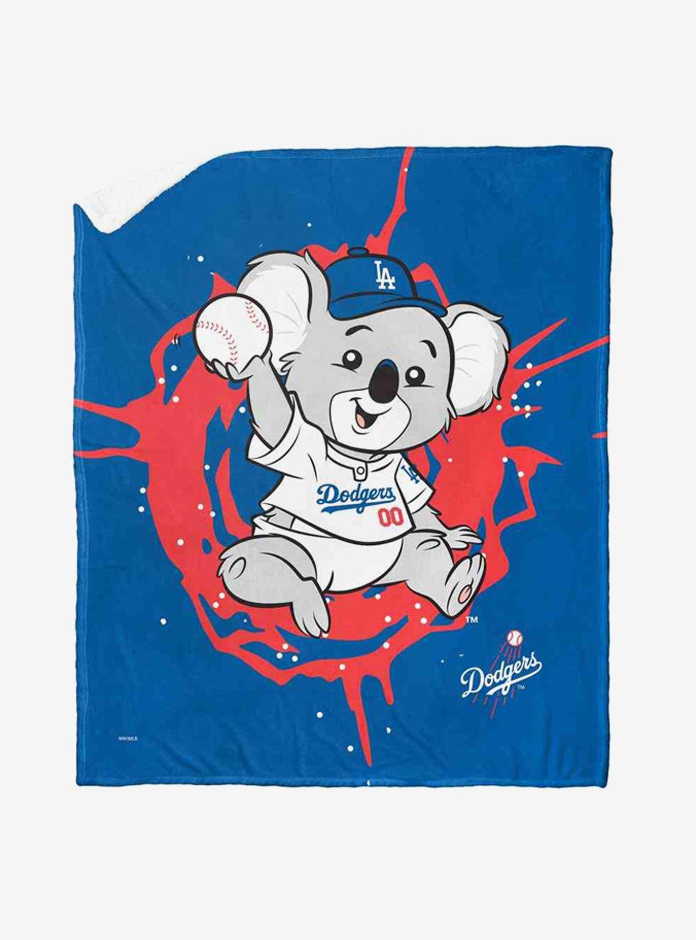 MLB Los Angeles Dodgers Mascot Silk Touch Sherpa Throw Blanket, , hi-res