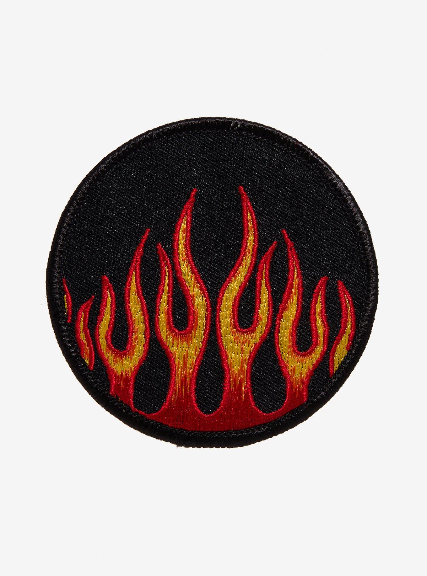Flames Circle Patch, , hi-res