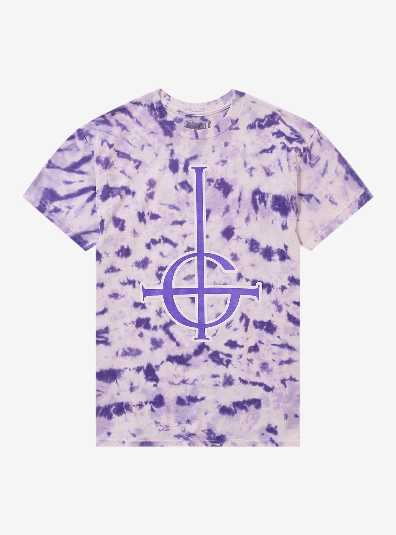 Ghost Grucifix Purple Crystal Wash T-Shirt | Hot Topic