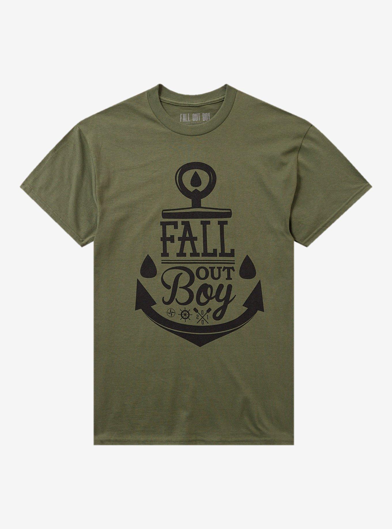 Fall Out Boy Green Anchor T-Shirt, , hi-res