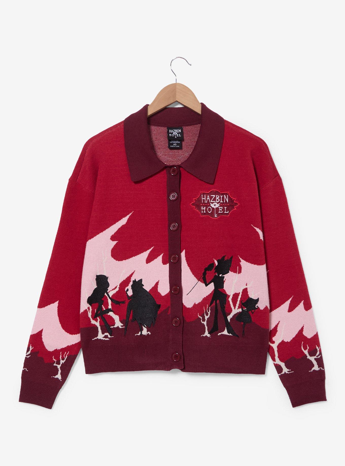 Hazbin Hotel Silhouettes Red Women's Cardigan — BoxLunch Exclusive