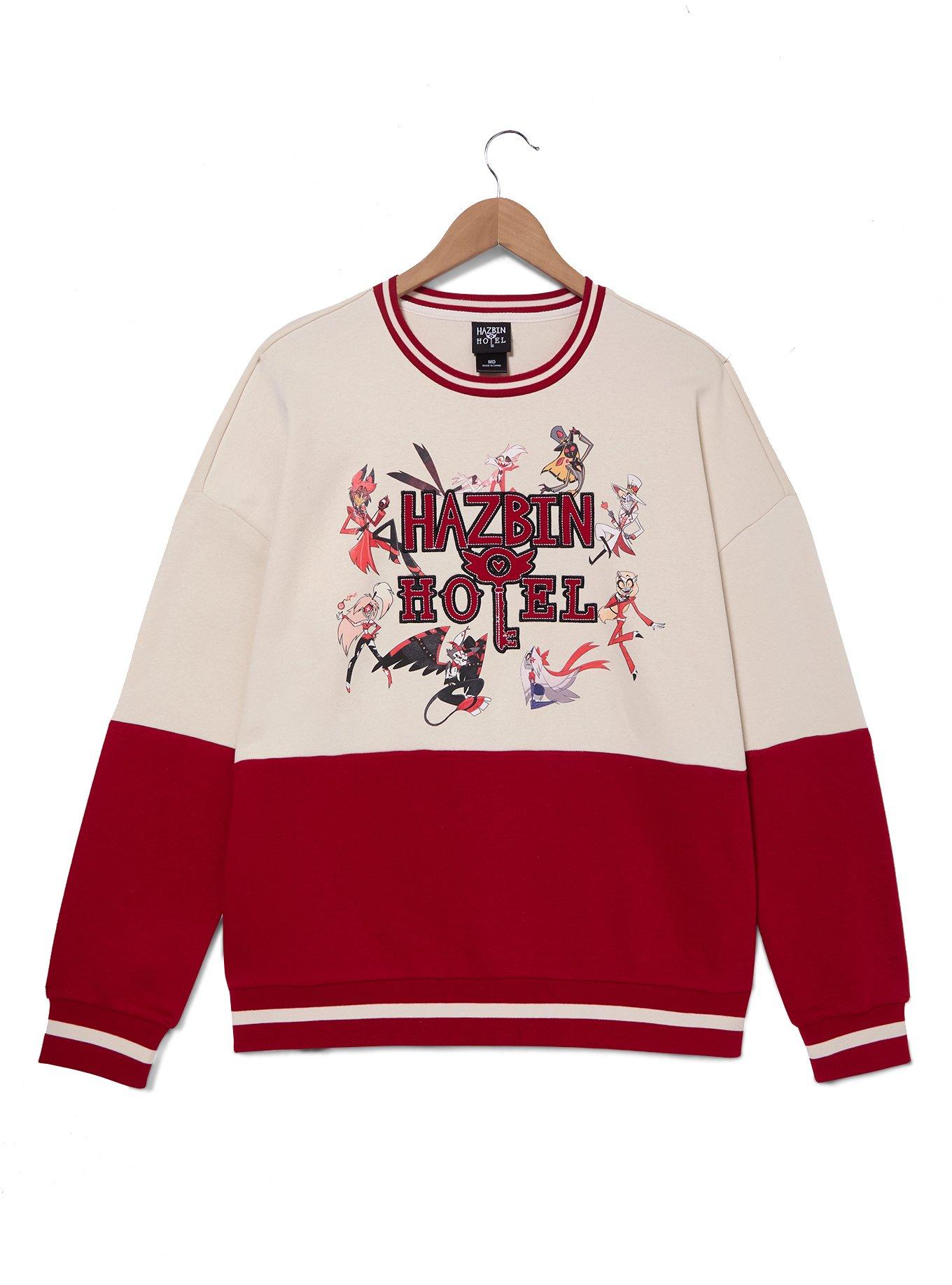 Hazbin Hotel Characters Panel Crewneck - BoxLunch Exclusive, , hi-res
