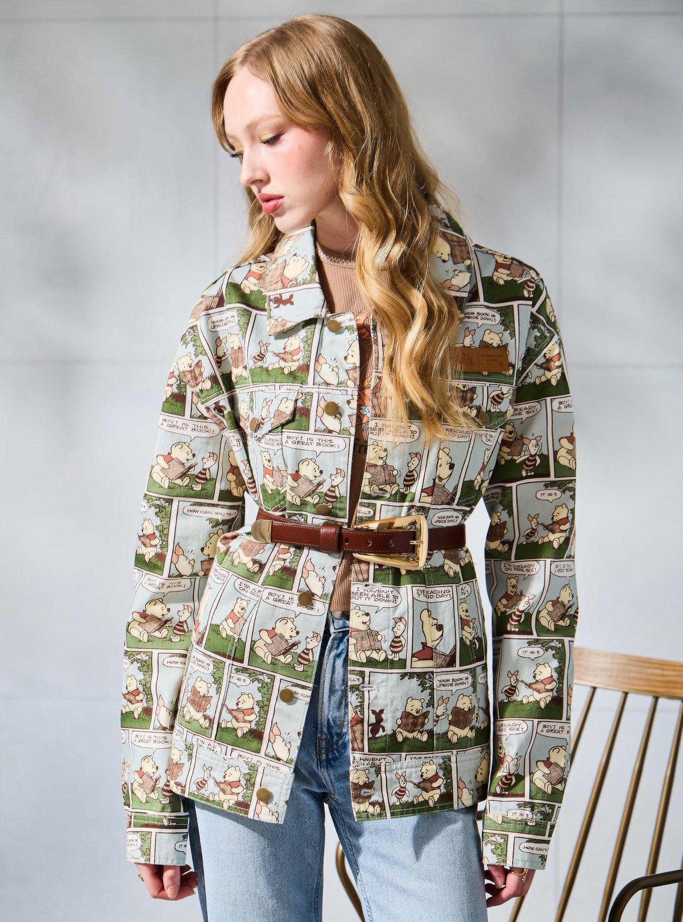 Disney Winnie The Pooh Comic Panels Allover Print Denim Jacket - BoxLunch Exclusive