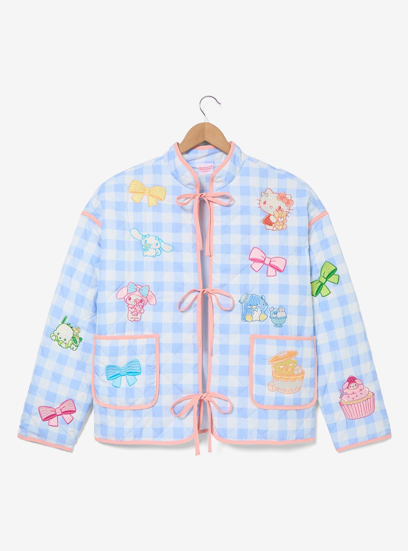 Sanrio Hello Kitty and Friends Gingham Quilted Women's Plus Size Jacket - BoxLunch Exclusive, , hi-res
