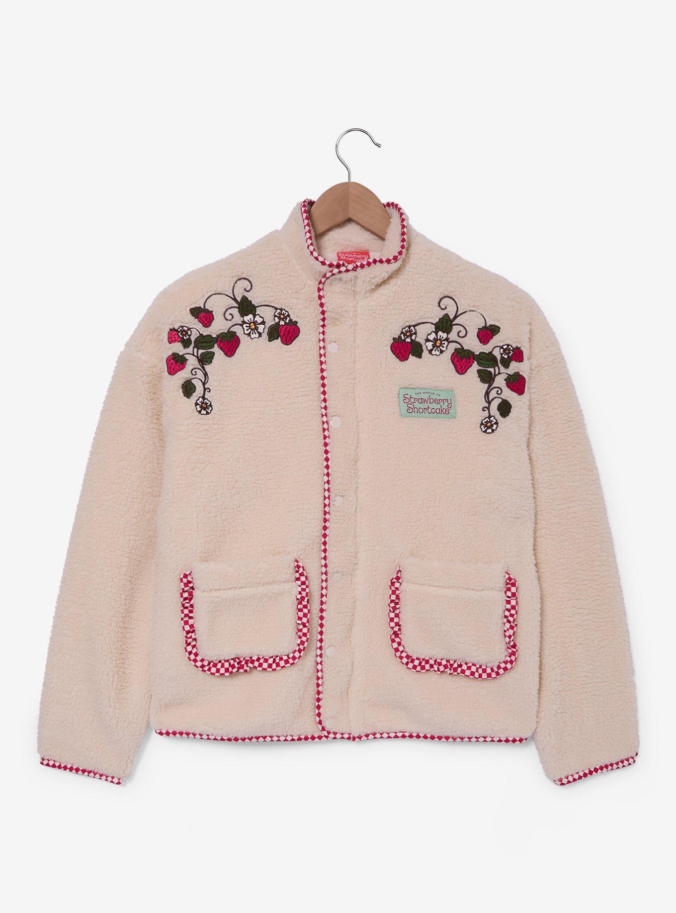 Strawberry Shortcake Embroidered Berries Women's Sherpa Jacket - BoxLunch Exclusive, , hi-res