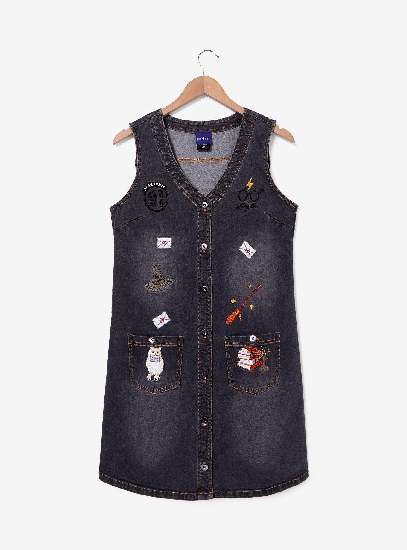 Harry Potter Icons Denim Dress — BoxLunch Exclusive, , hi-res