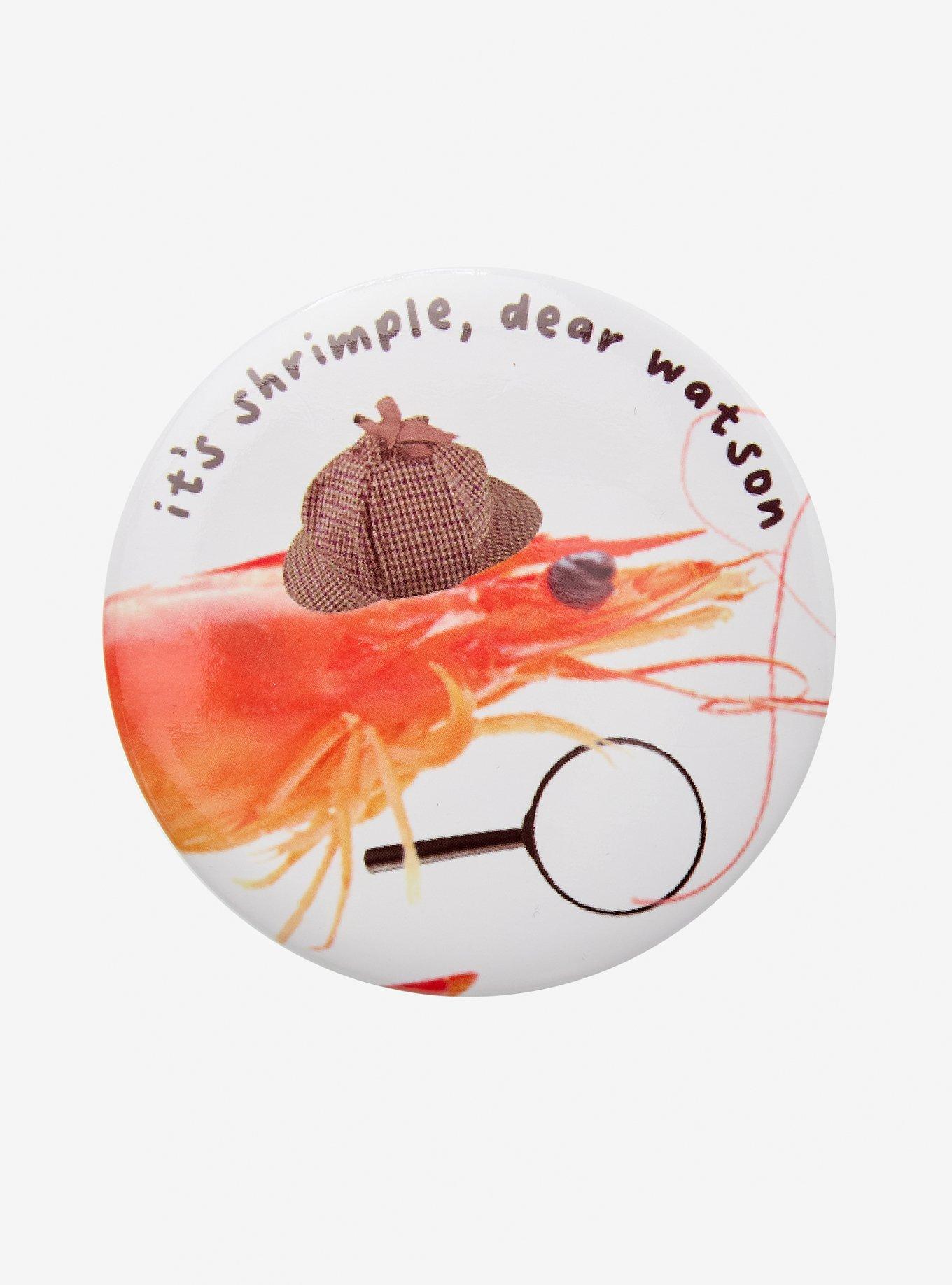 Shrimp Detective 3 Inch Button, , hi-res