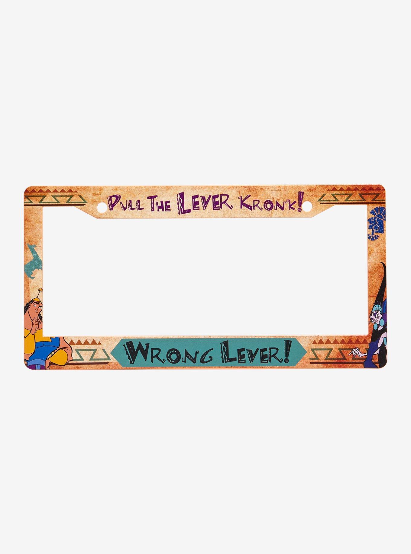 Disney The Emperor's New Groove Wrong Lever License Plate Frame — BoxLunch Exclusive, , hi-res