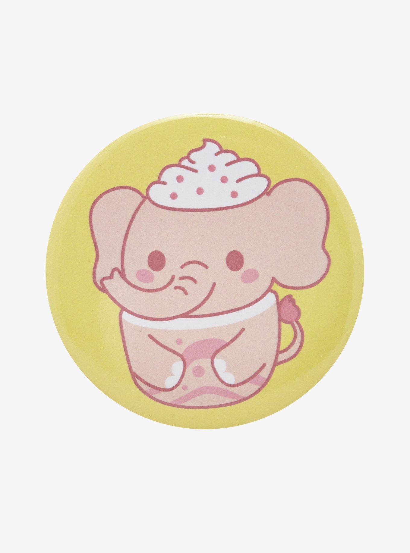 Brew Zoo Elephant Chai Elephantte 3 Inch Button, , hi-res