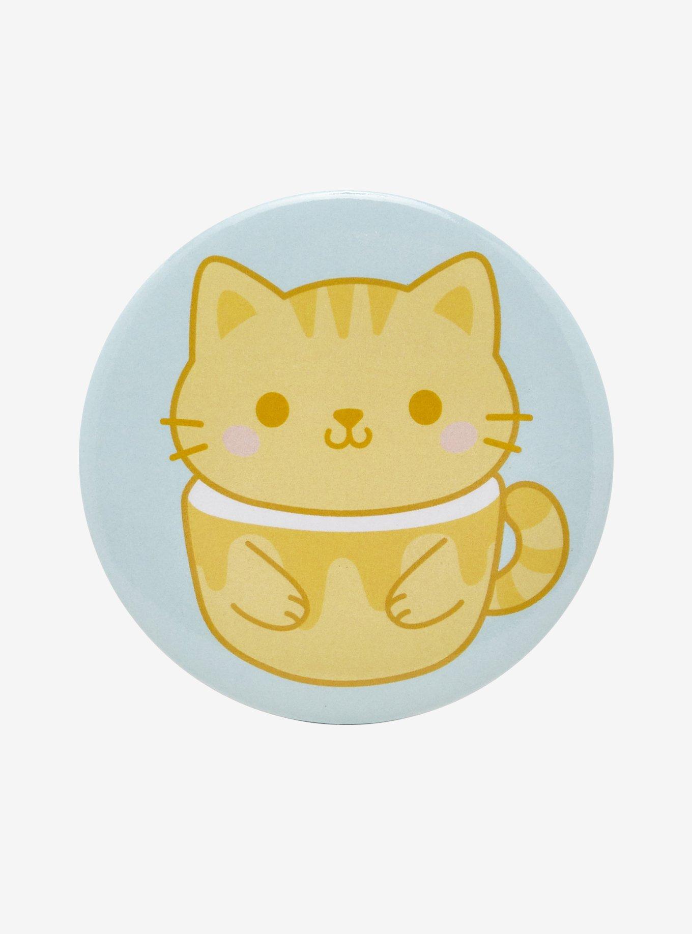 Brew Zoo Cat Meowcchiato 3 Inch Button, , hi-res