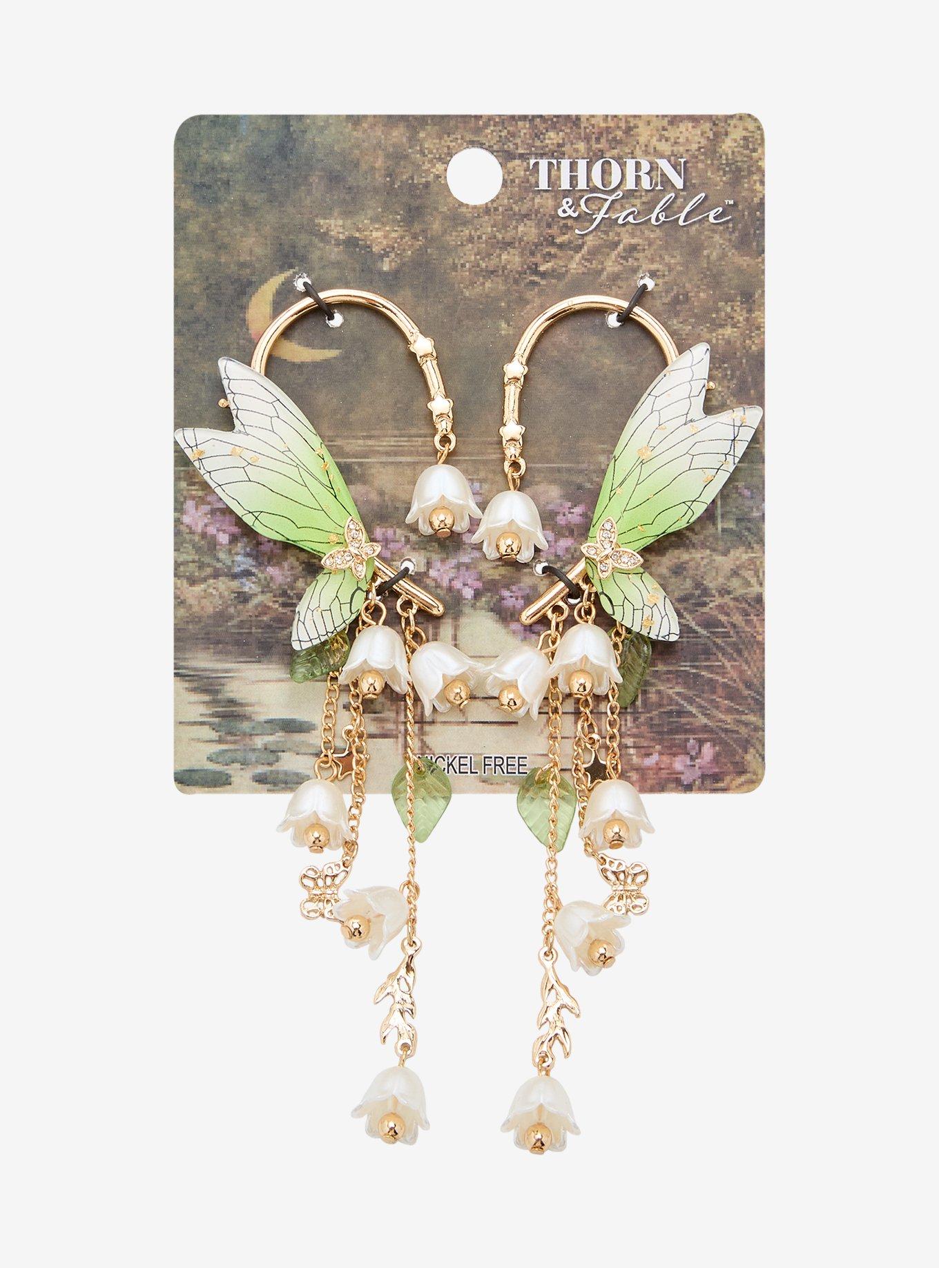 Thorn & Fable Butterfly Wing Ear Cuff Set, , hi-res