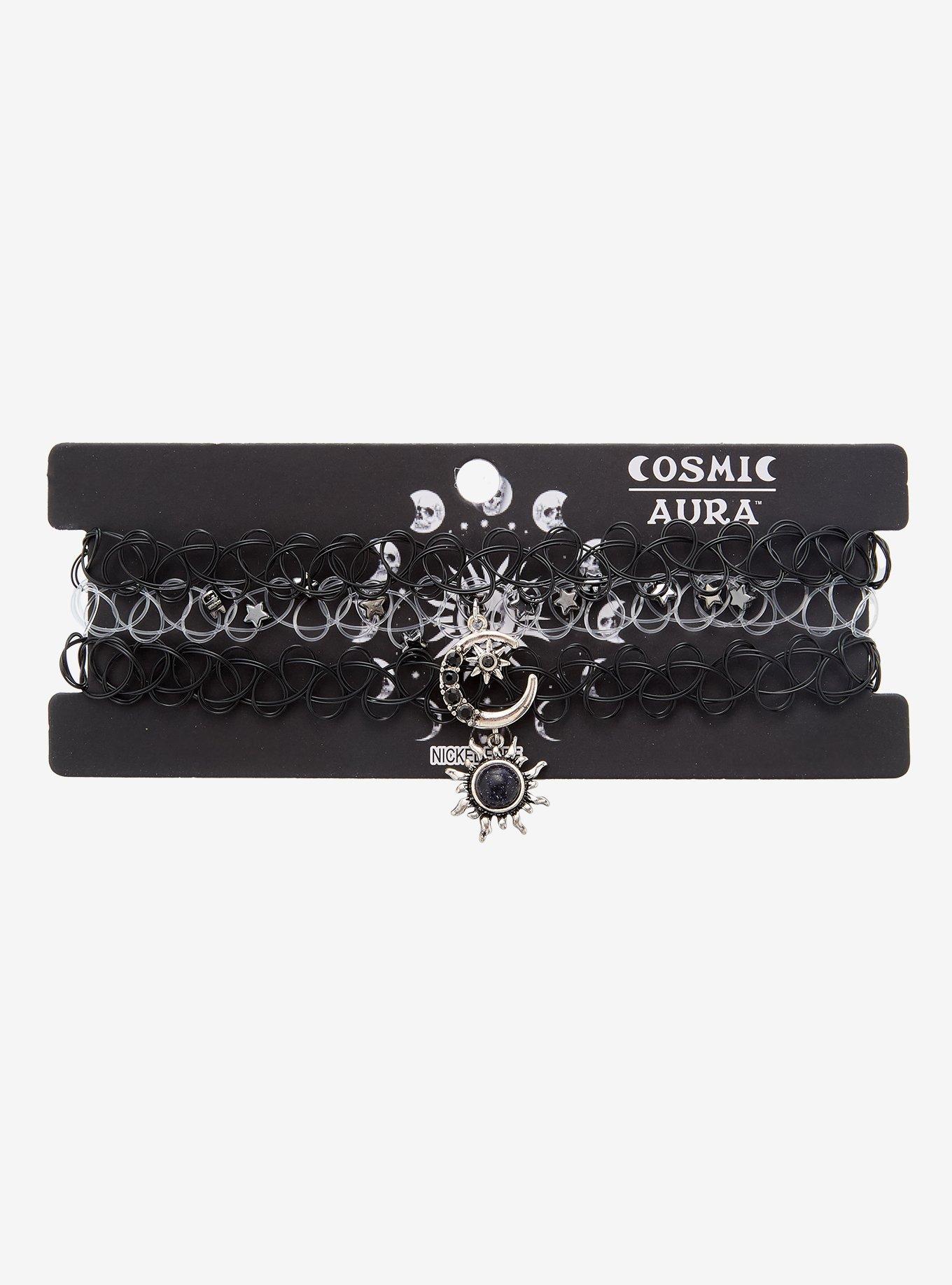 Cosmic Aura Dark Celestial Tattoo Choker Set, , hi-res