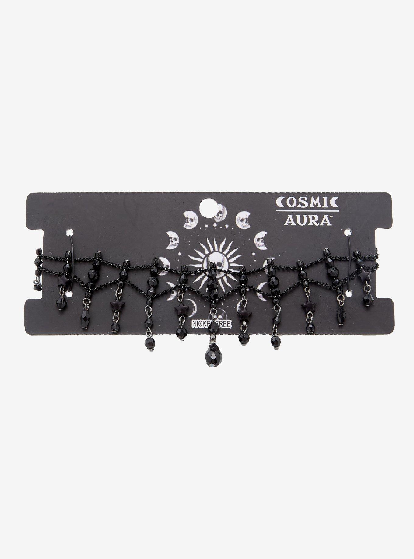 Cosmic Aura Black Bead Celestial Choker, , hi-res