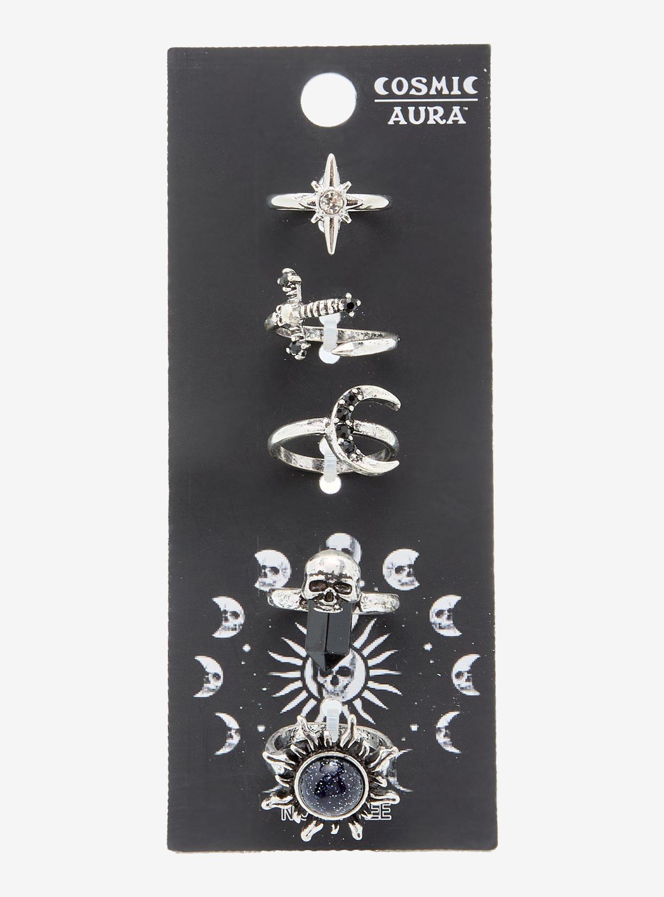 Cosmic Aura Dark Celestial Ring Set, , hi-res