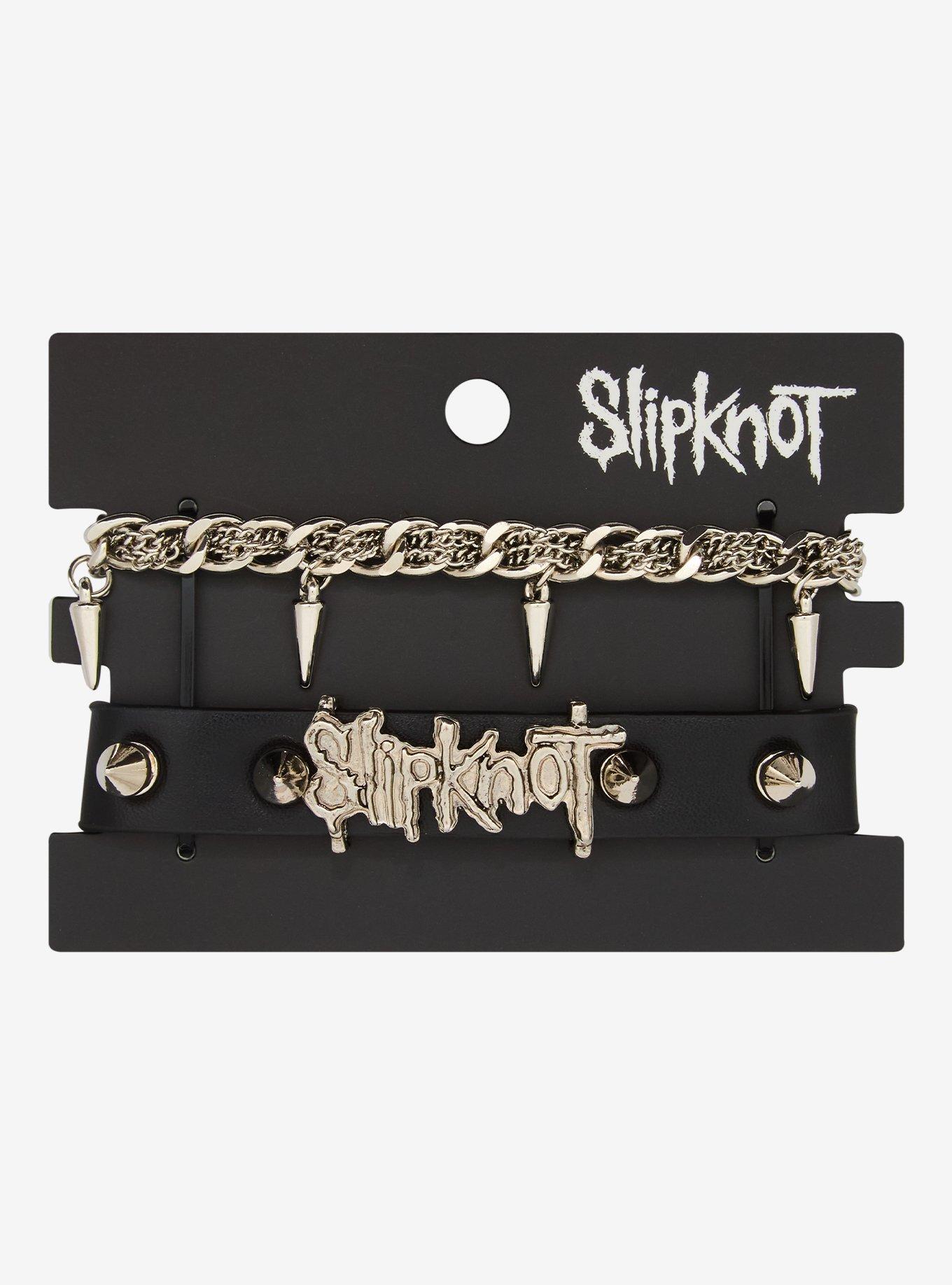 Slipknot Spike Nameplate Bracelet Set, , hi-res