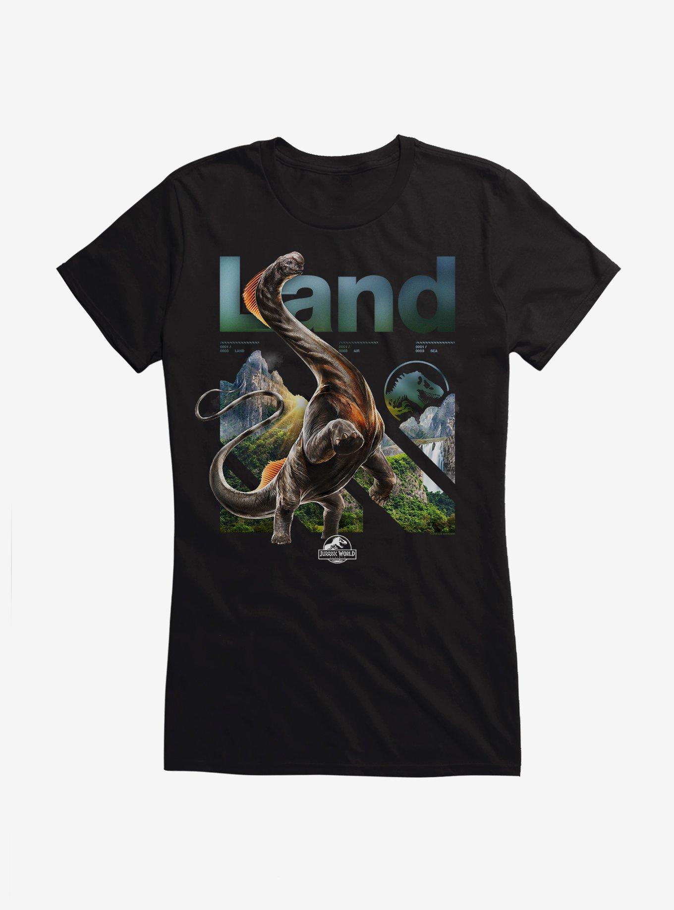 Jurassic World Rebirth Land Titanosaurus Girls T-Shirt, BLACK, hi-res