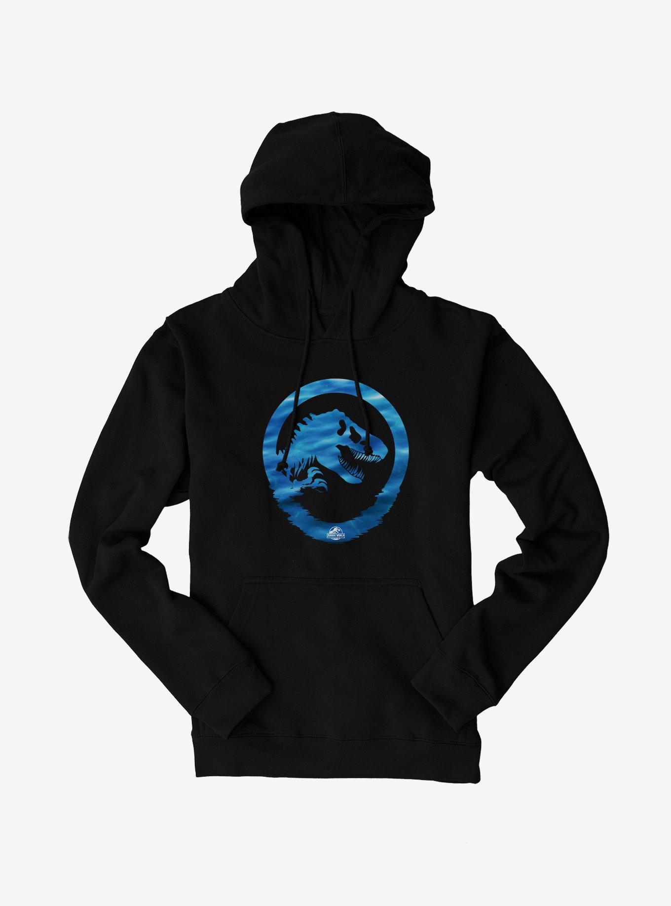 Jurassick World Rebirth Aqua Logo Hoodie, , hi-res
