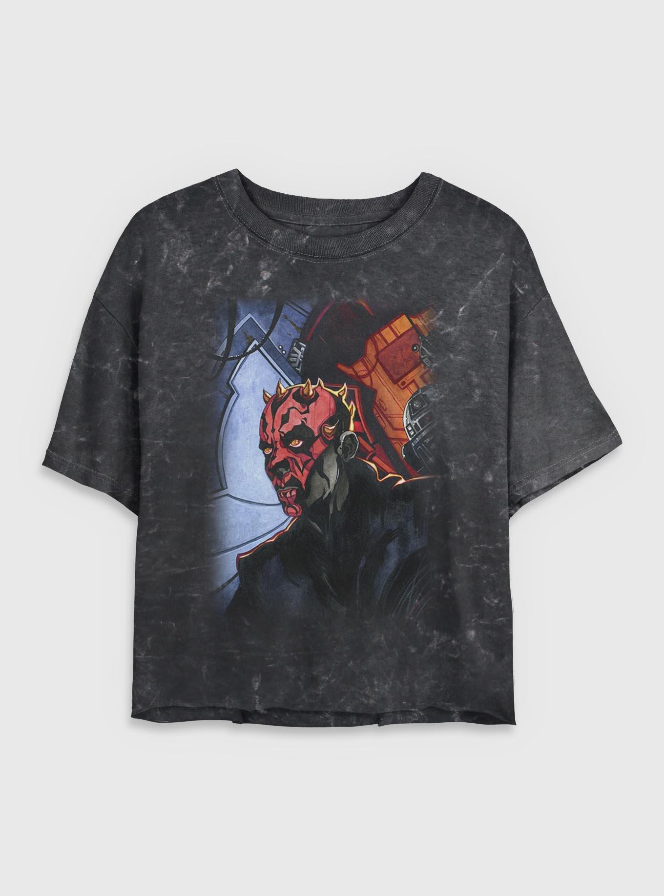 Star Wars Maul Returns Mineral Wash Womens Crop T-Shirt, , hi-res