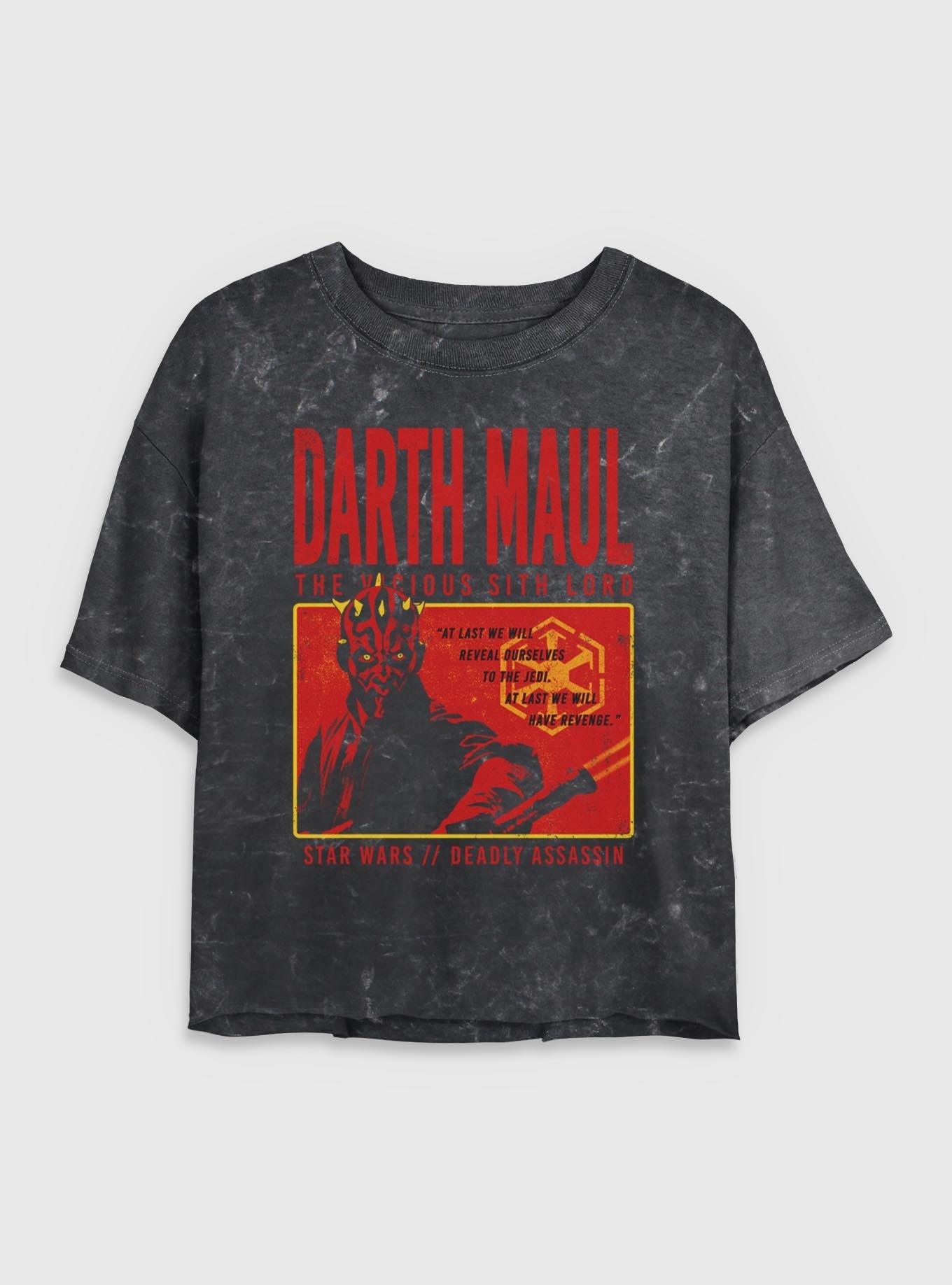Star Wars Maul Horror Box Mineral Wash Womens Crop T-Shirt, , hi-res