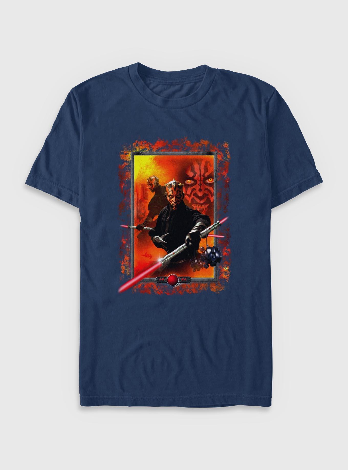 Star Wars Maul Frame Womens Garment Dye T-Shirt, TRUENAVY, hi-res