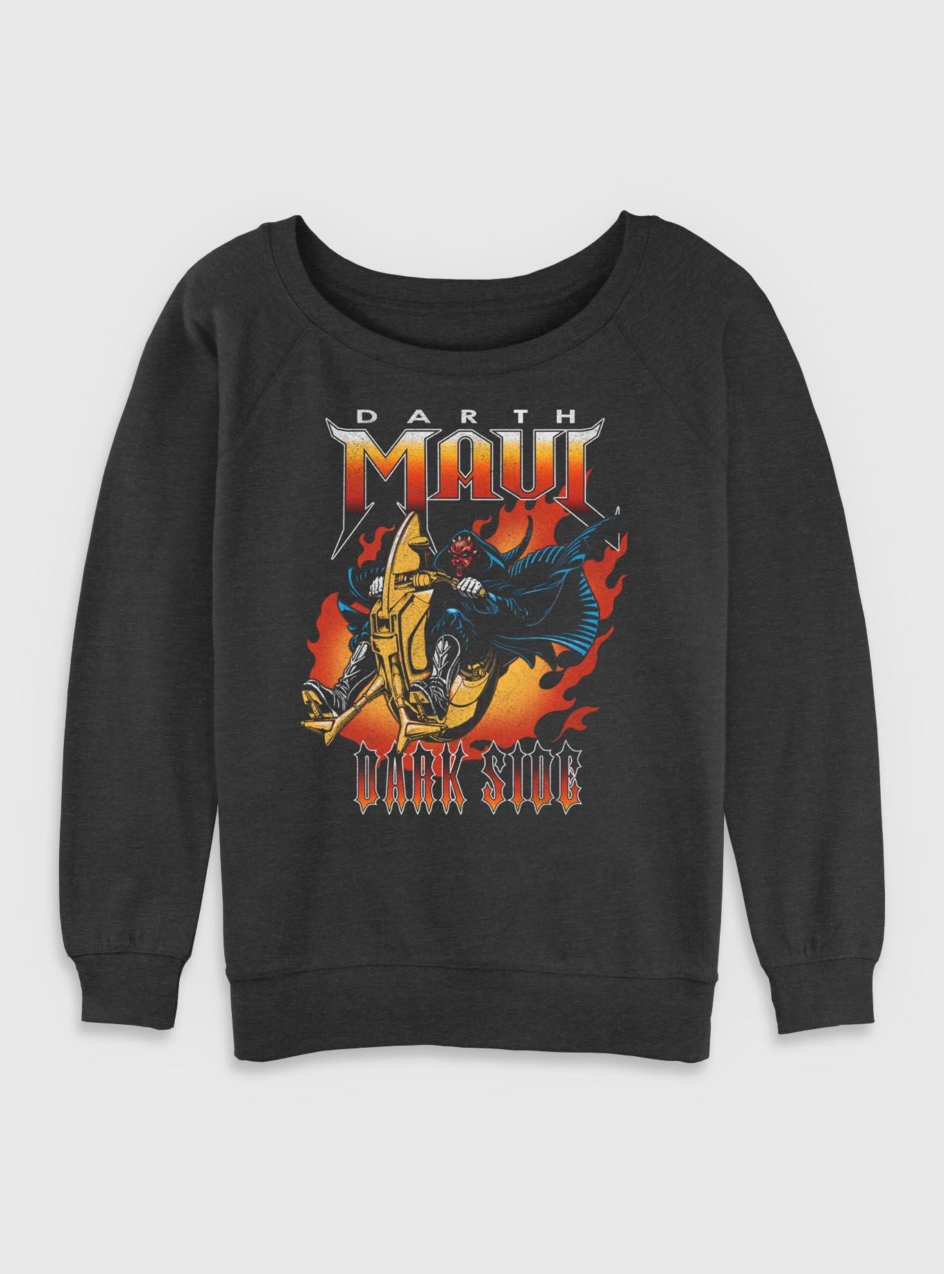 Star Wars Darth Maul Sith Flames Womens Slouchy Sweatshirt, , hi-res