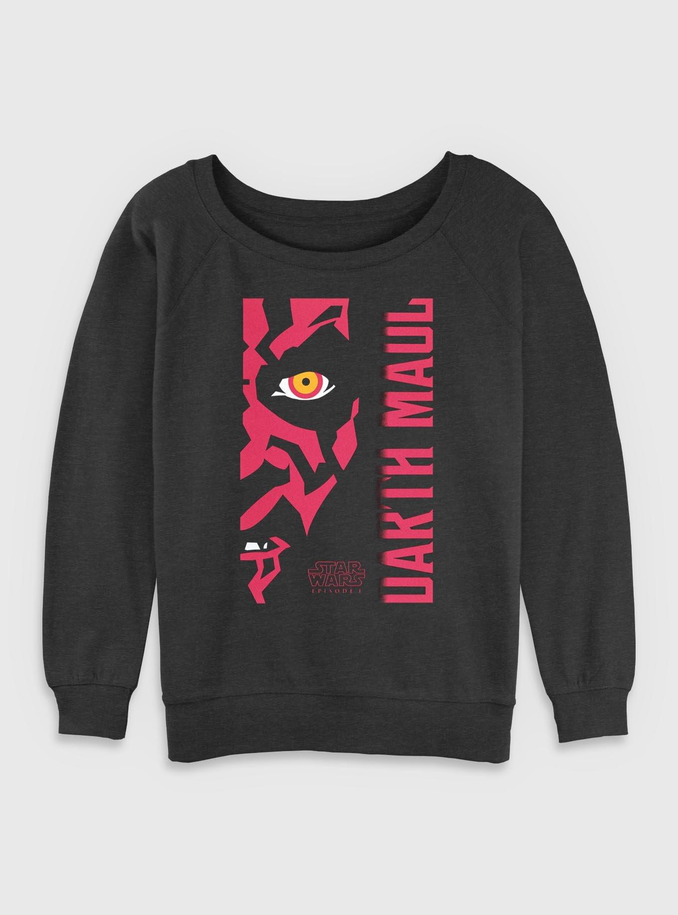 Star Wars Darth Maul Profile Womens Slouchy Sweatshirt, , hi-res
