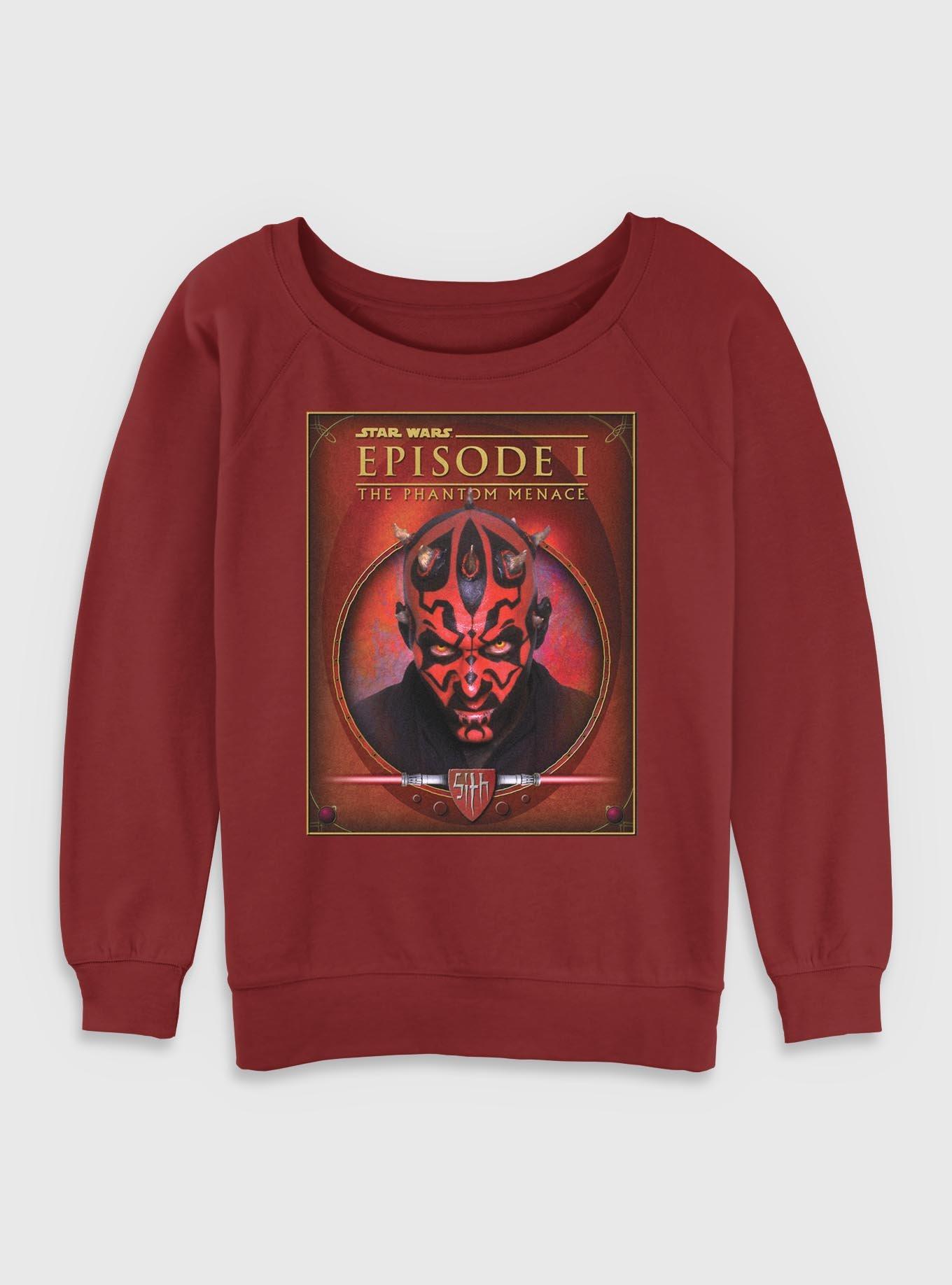 Star Wars Darth Maul Episode 1 Poster Womens Slouchy Sweatshirt, , hi-res