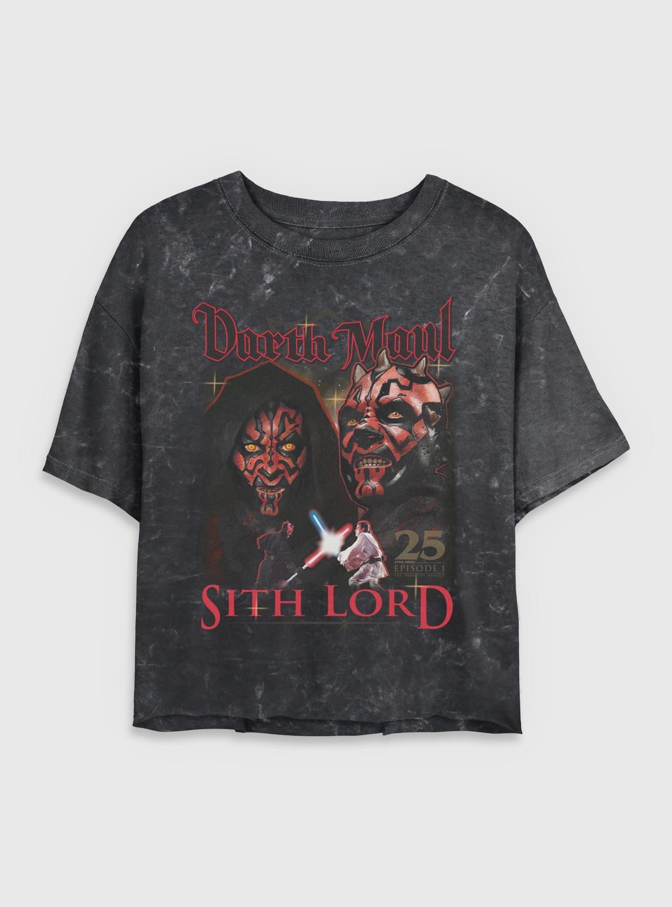 Star Wars Darth Maul Sith Lord Mineral Wash Womens Crop T-Shirt, , hi-res