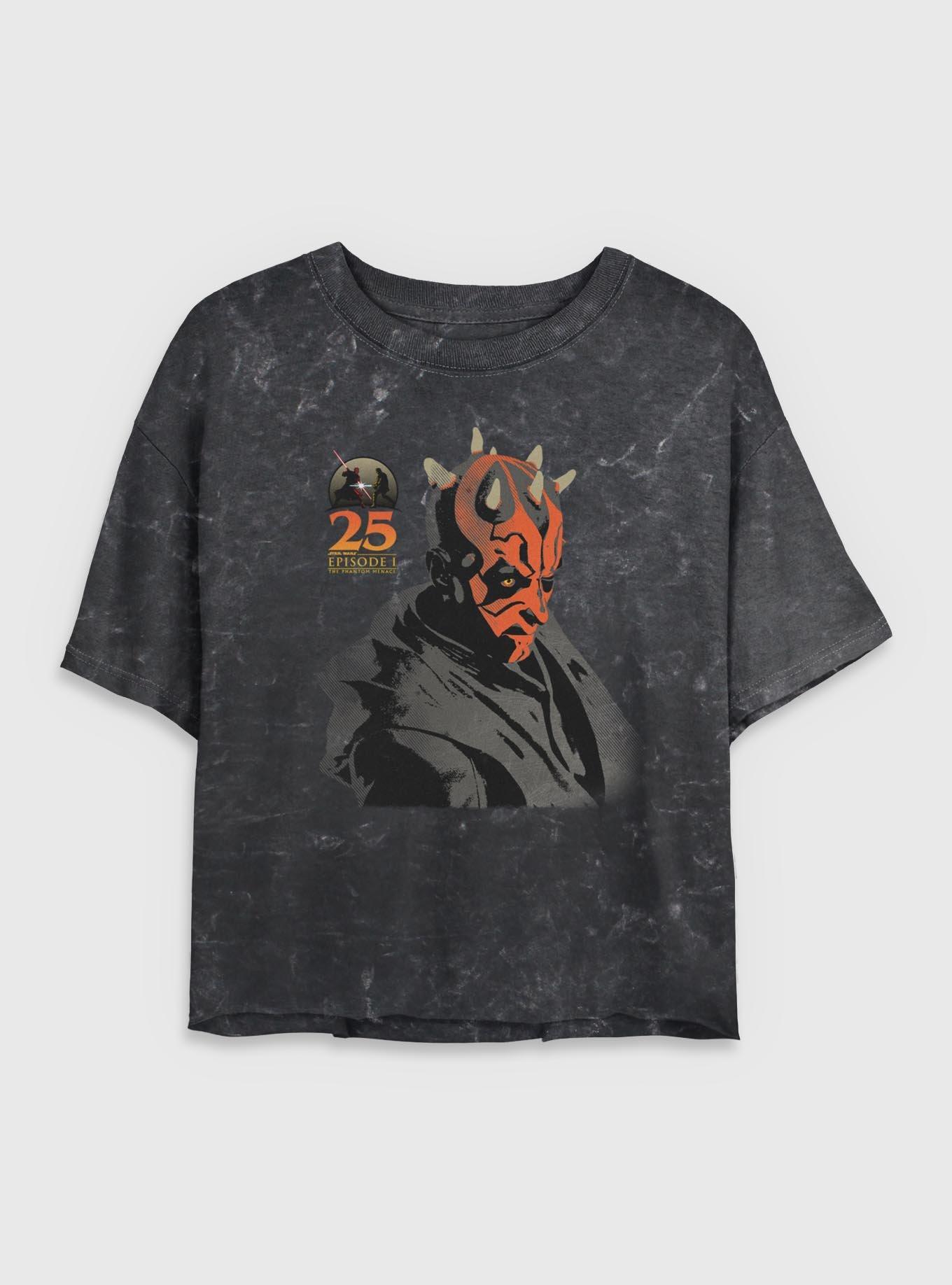 Star Wars Sith Darth Maul Mineral Wash Womens Crop T-Shirt, , hi-res