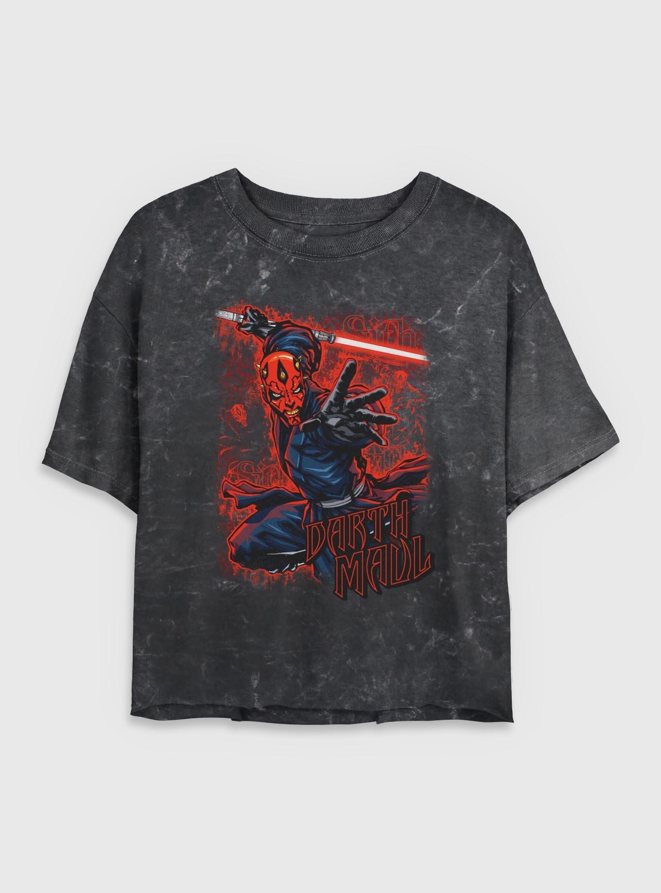 Star Wars Awesome Maul  Mineral Wash Womens Crop T-Shirt, , hi-res