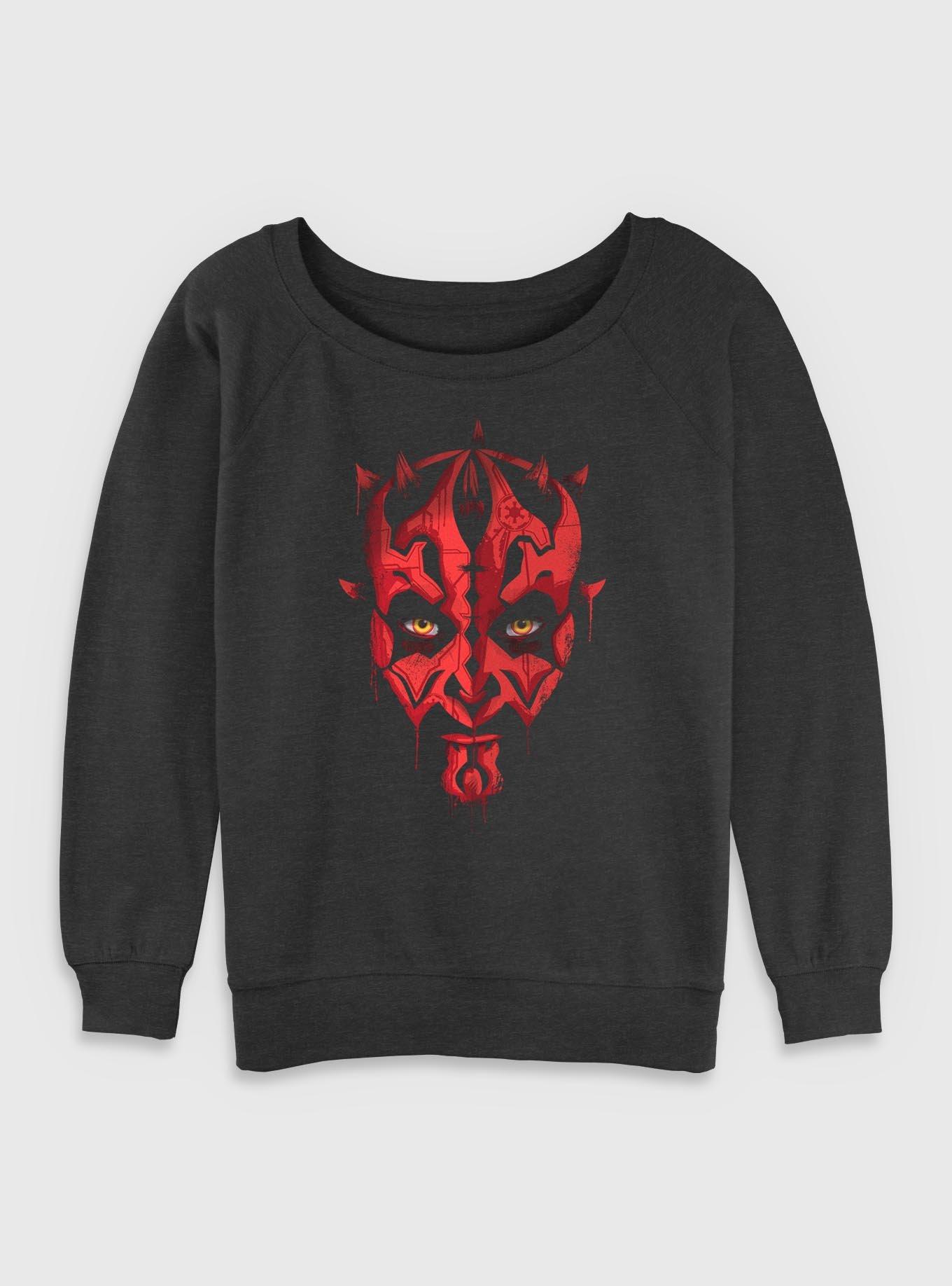 Star Wars Darth Maul Paint  Womens Slouchy Sweatshirt, , hi-res