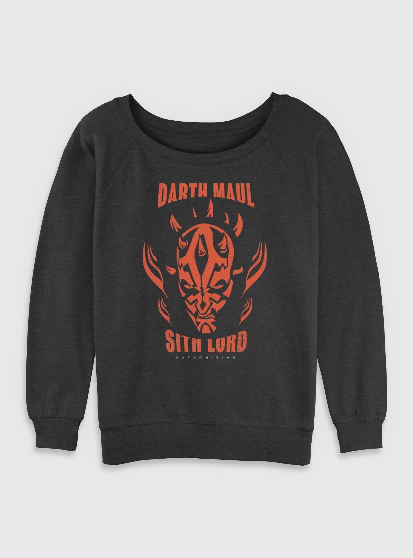 Star Wars Dathomirian Maul Womens Slouchy Sweatshirt, CHAR HTR, hi-res