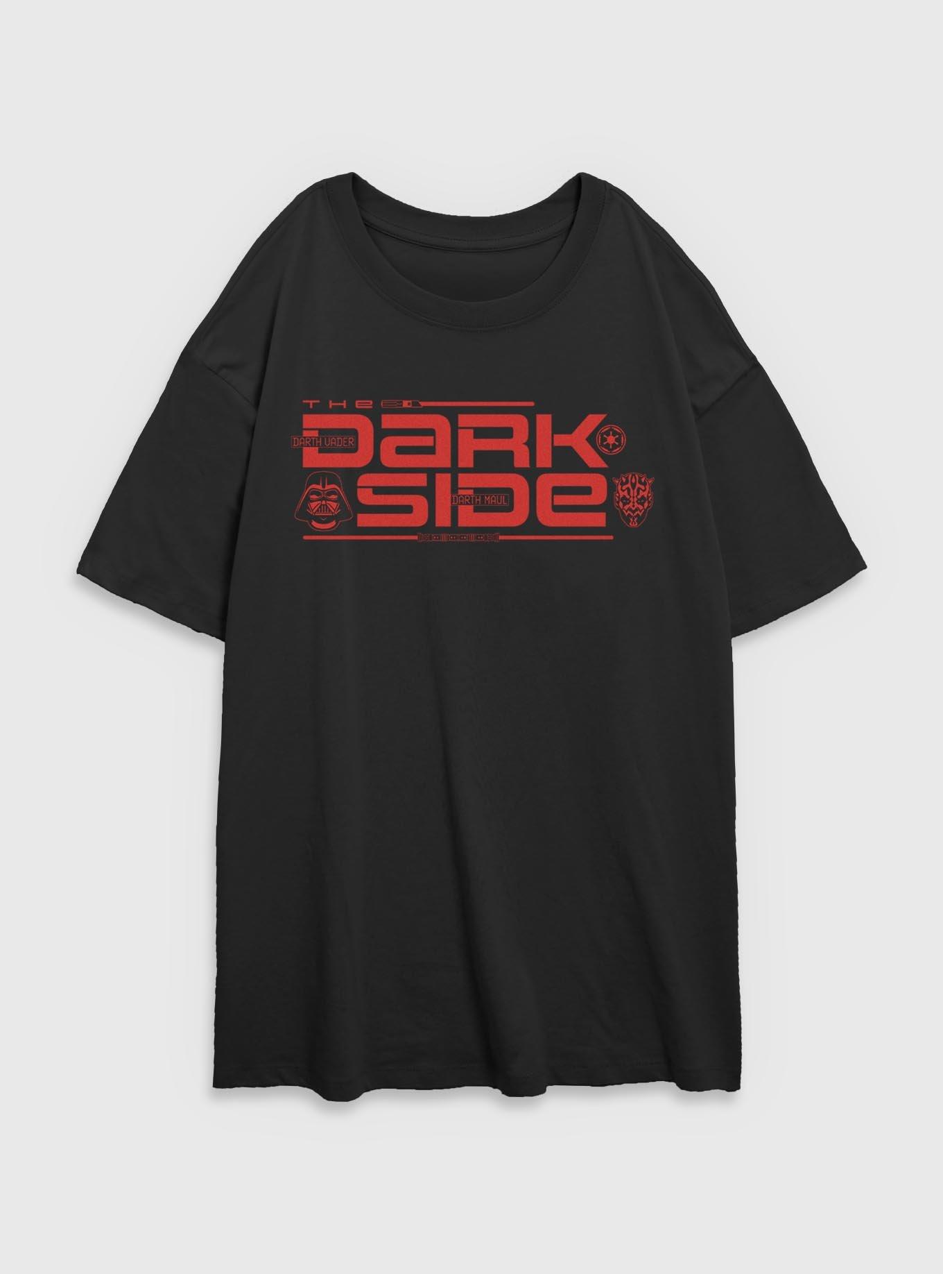 Star Wars The Dark Side Logo Womens Oversized T-Shirt, BLACK, hi-res