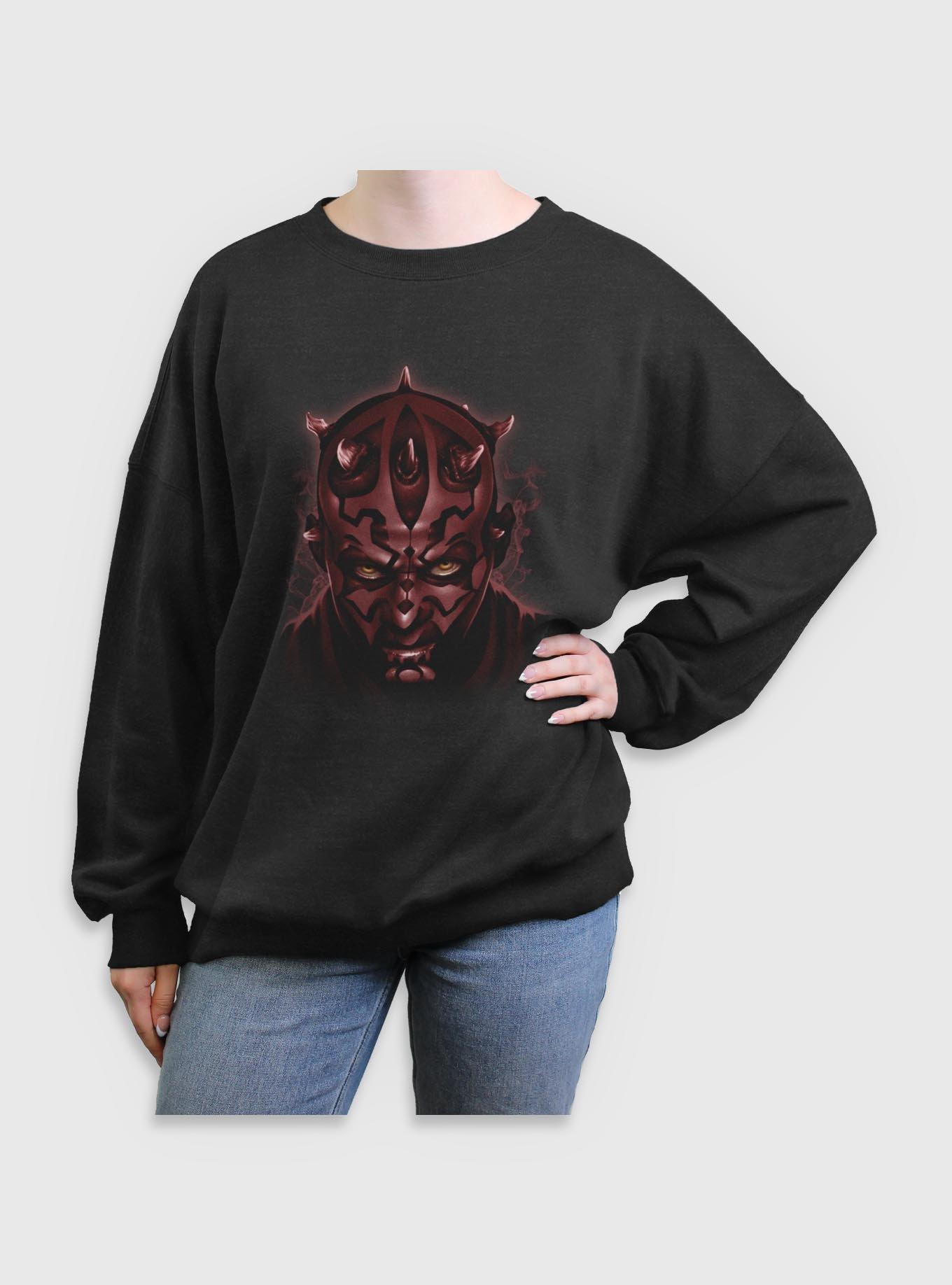 Star Wars Darth Maul Fight Womens Oversized Sweatshirt, , hi-res
