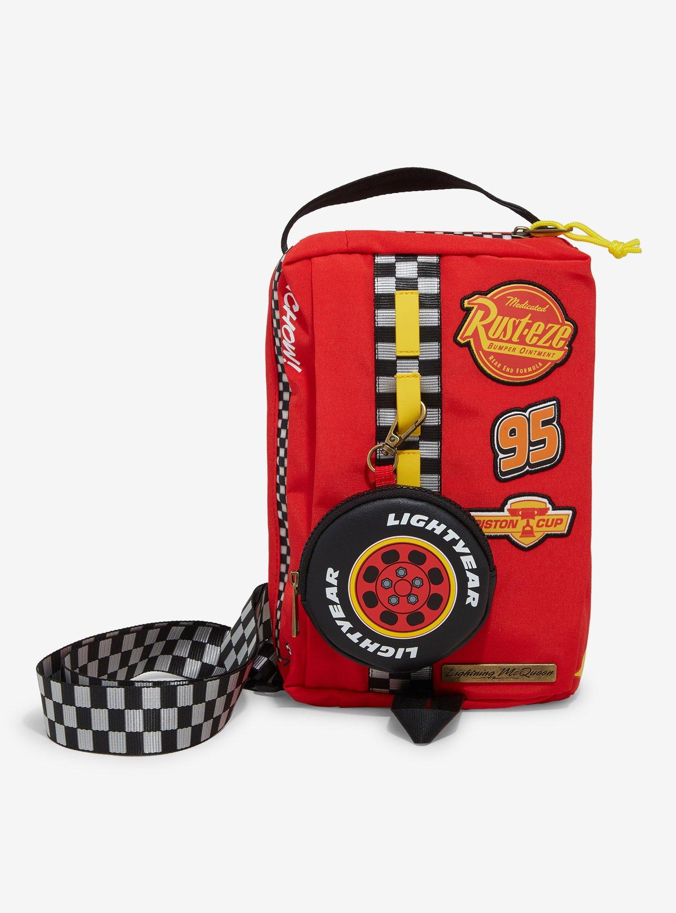 Disney Pixar Cars Lightning McQueen Patches Crossbody Bag with Coin Purse - BoxLunch Exclusive, , hi-res