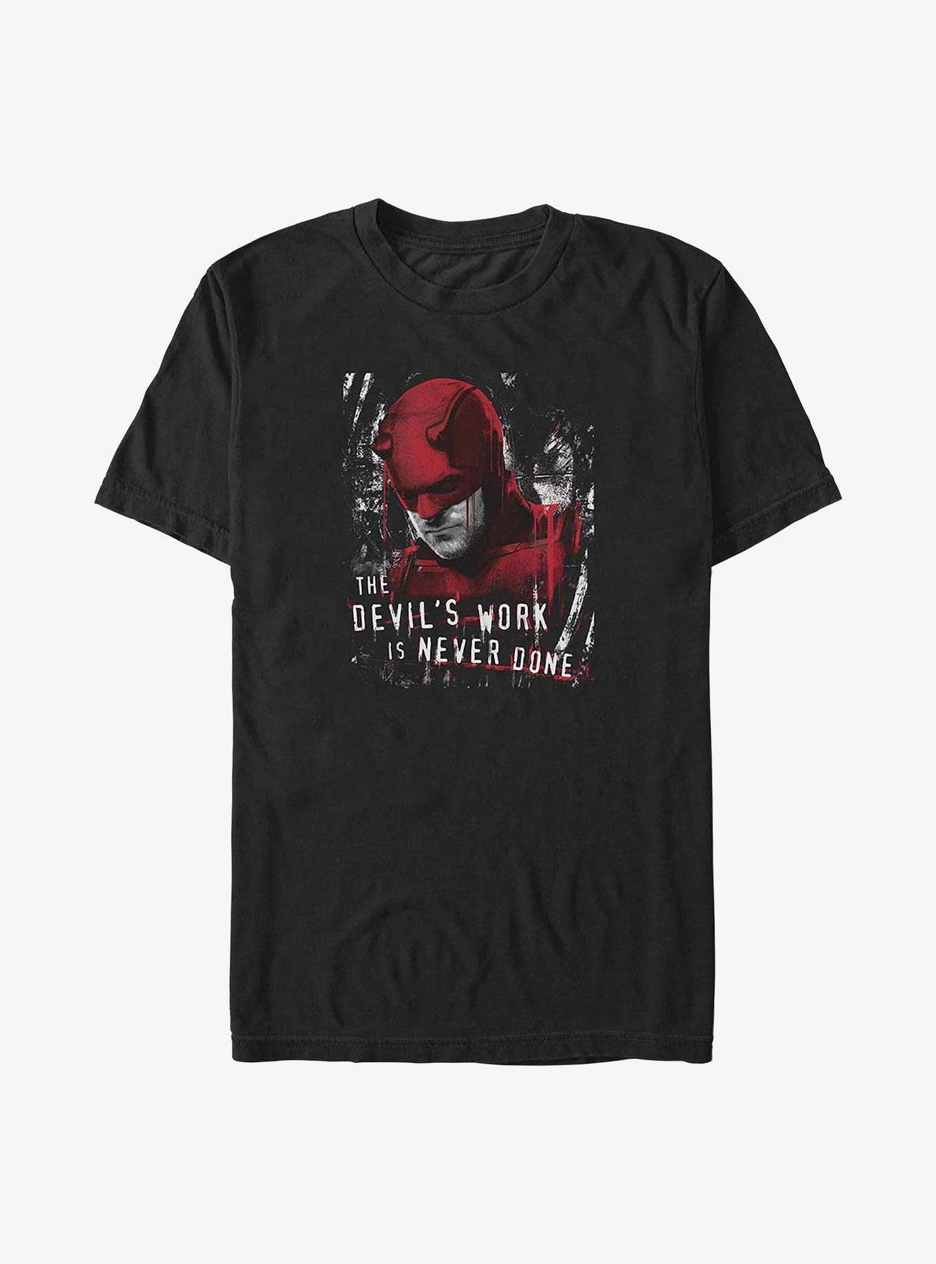 Marvel Daredevil: Born Again Work Is Never Done Big & Tall T-Shirt, BLACK, hi-res