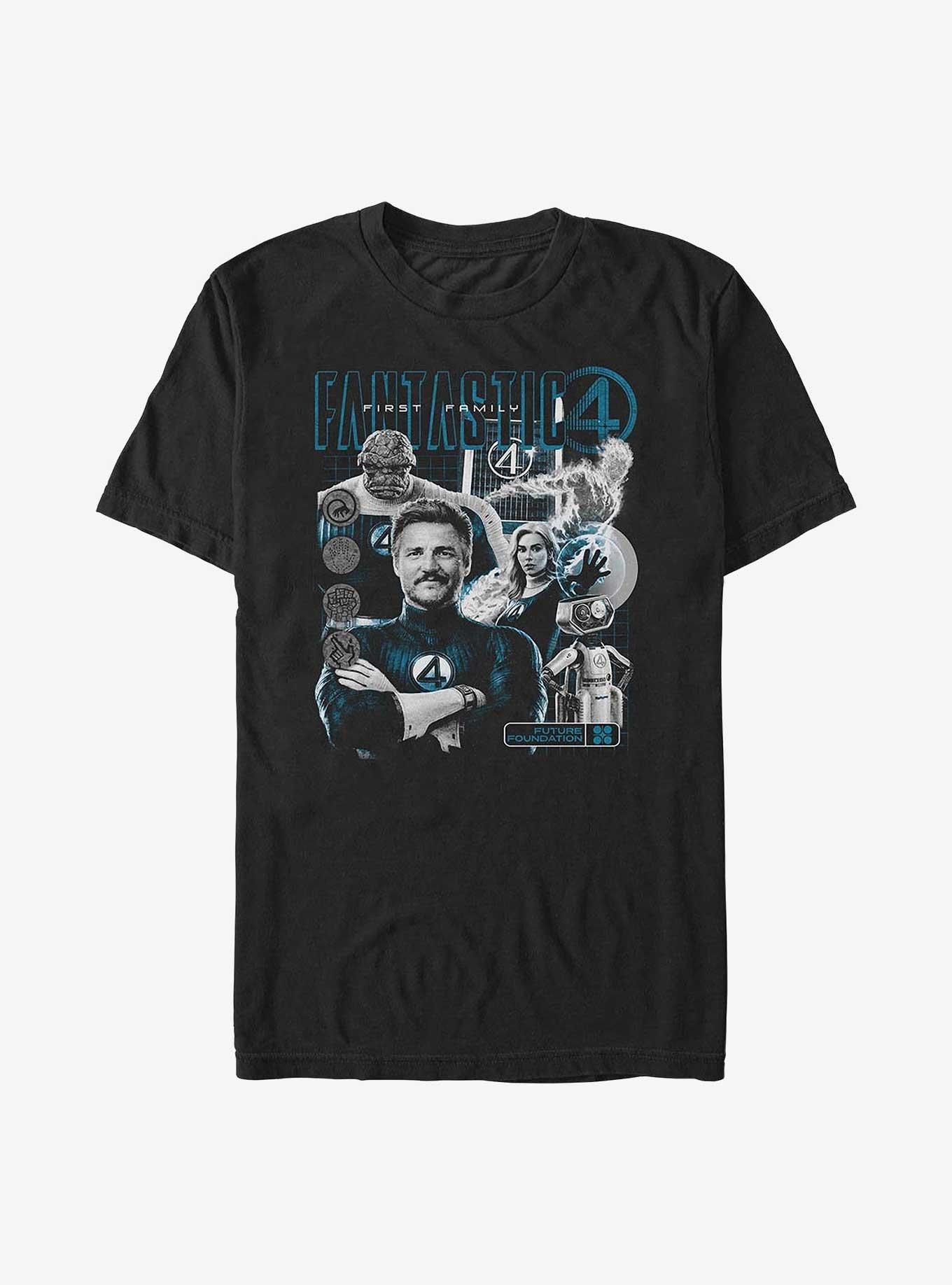 Marvel The Fantastic Four: First Steps Club Fantastic Big & Tall T-Shirt Hot Topic Exclusive, BLACK, hi-res