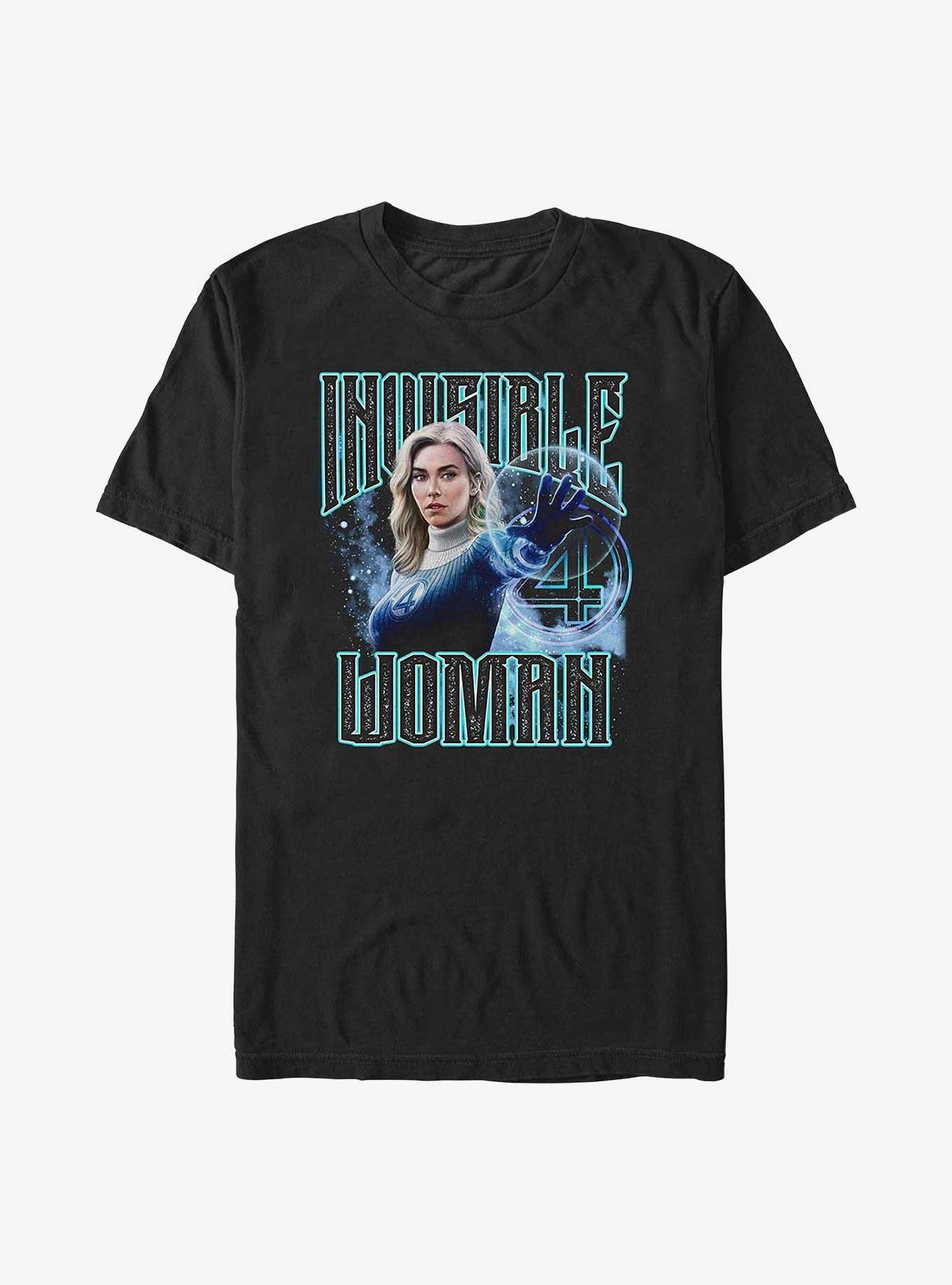 Marvel The Fantastic Four: First Steps Disappear Invisible Big & Tall T-Shirt Hot Topic Exclusive, BLACK, hi-res