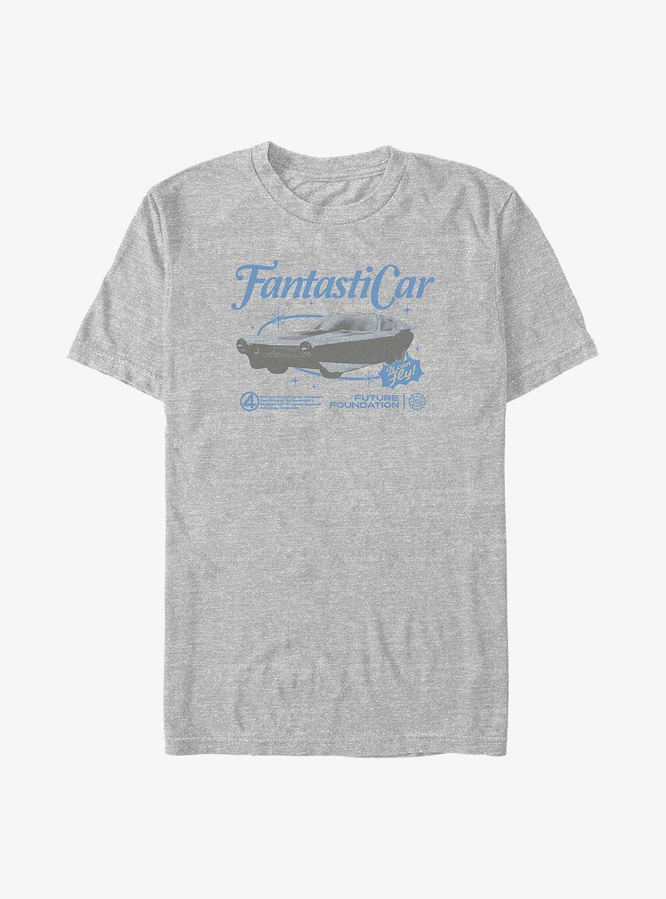 Marvel The Fantastic Four: First Steps Retro Car Big & Tall T-Shirt Hot Topic Web Exclusive, ATH HTR, hi-res